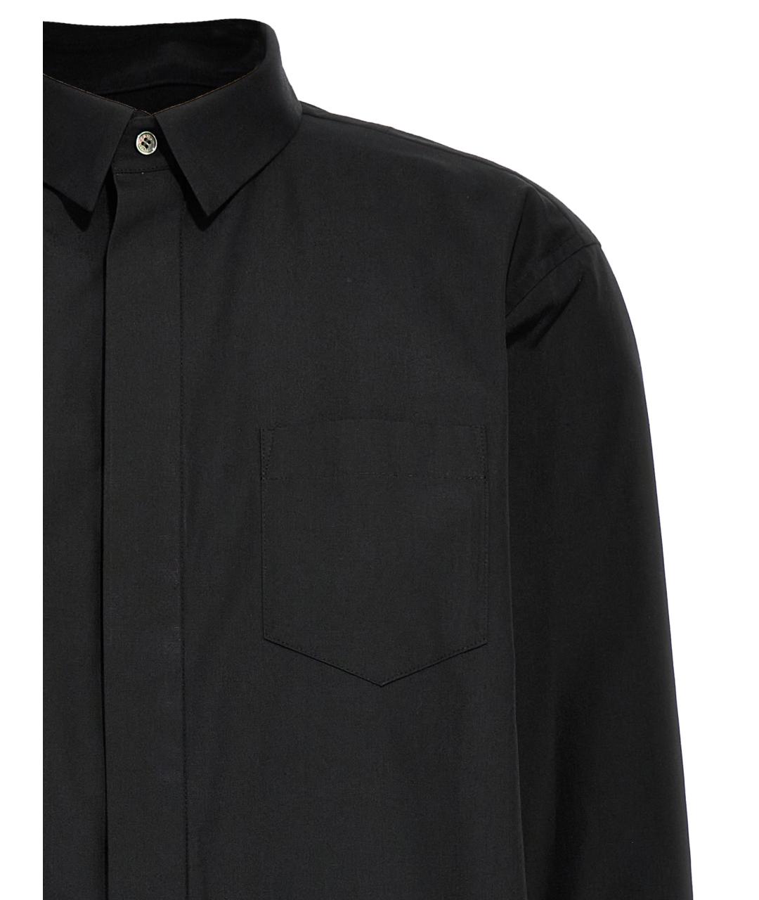 SACAI Черная хлопковая рубашка, фото 3