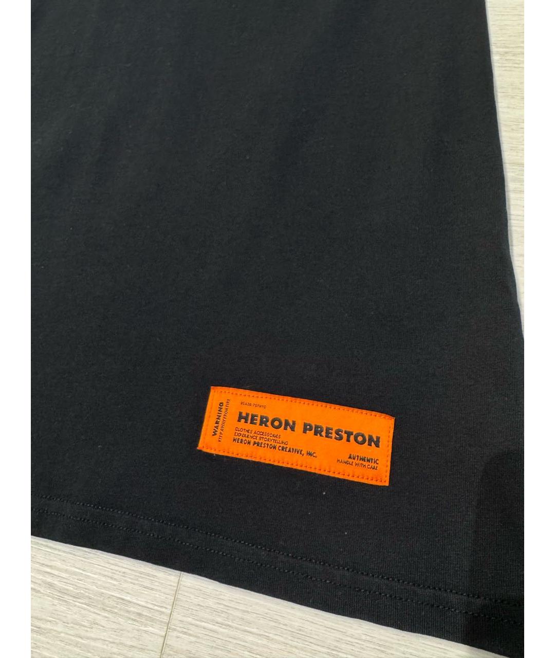 HERON PRESTON Черное хлопковое повседневное платье, фото 2