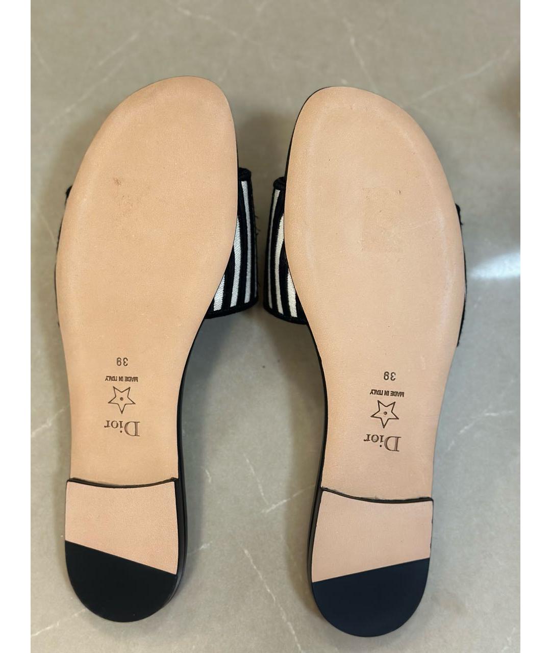 CHRISTIAN DIOR Черные шлепанцы, фото 4