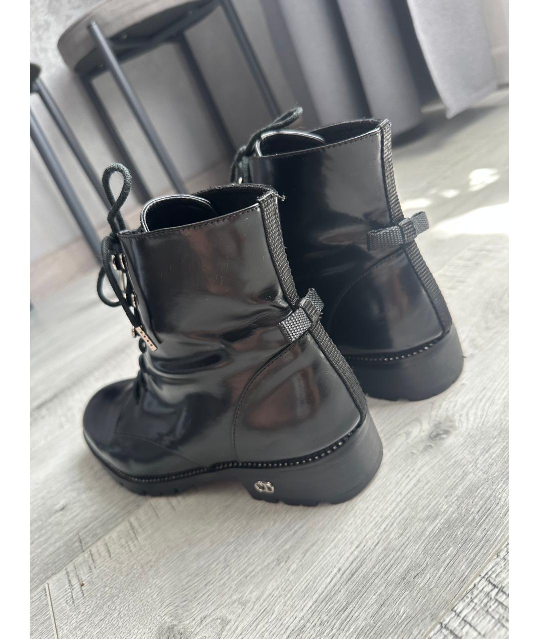 CHRISTIAN DIOR Черные ботинки из лакированной кожи, фото 3