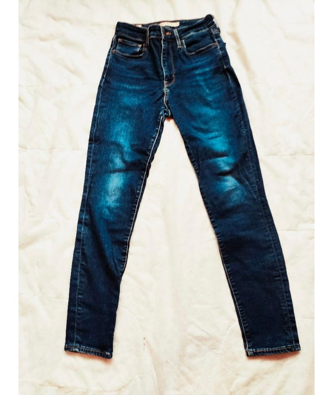 LEVI'S Синие хлопковые джинсы слим, фото 3