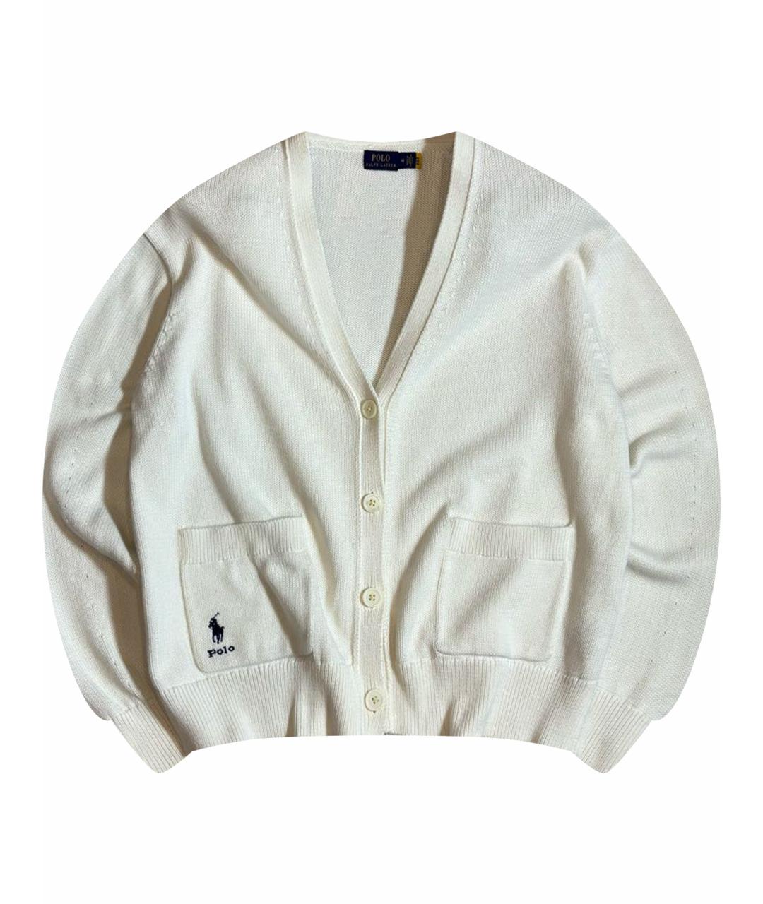 POLO RALPH LAUREN Белый хлопковый кардиган, фото 1
