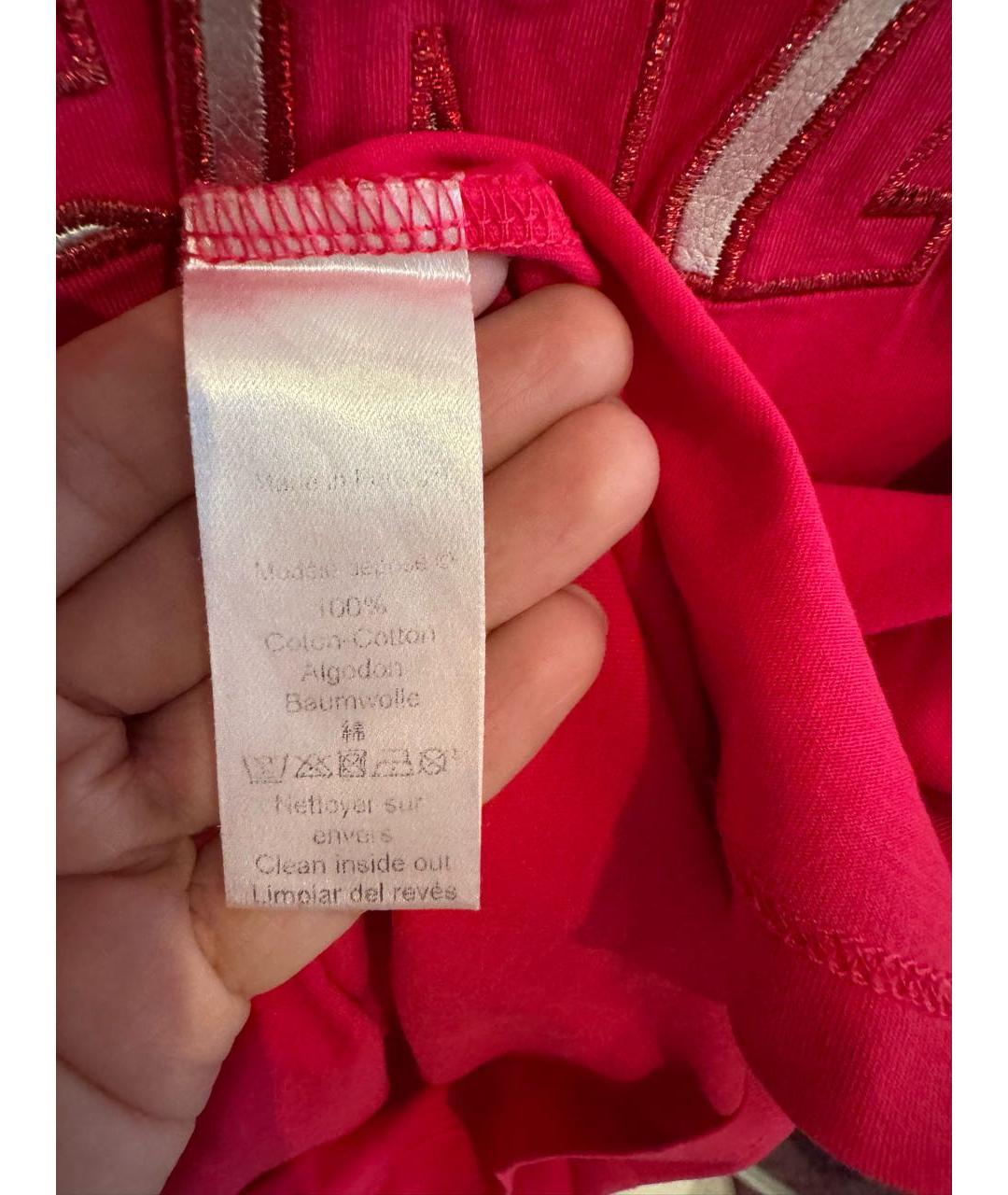 KENZO Фуксия хлопковая футболка, фото 4