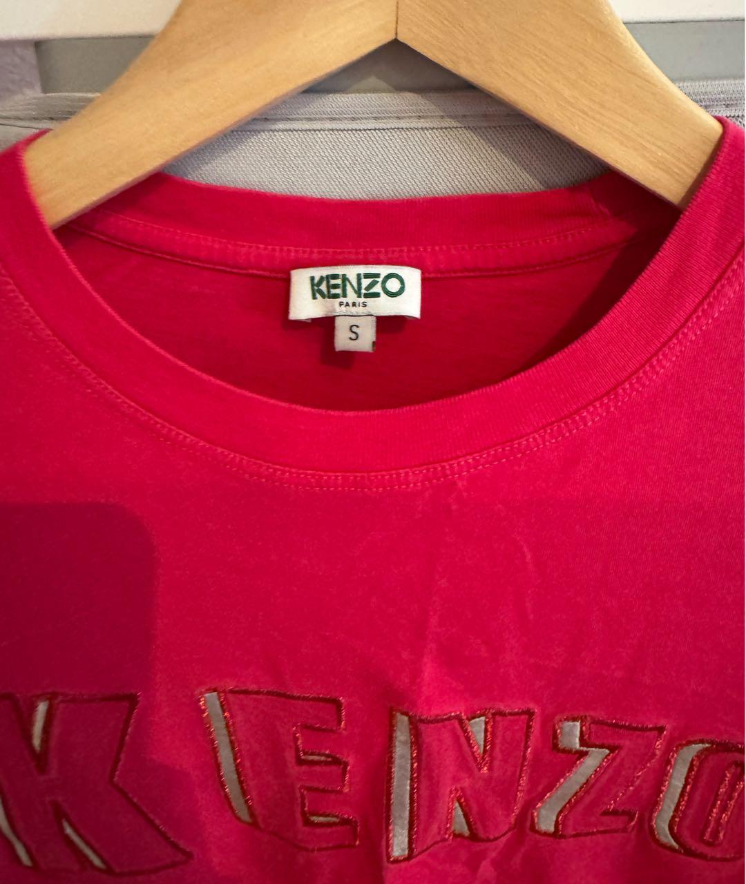 KENZO Фуксия хлопковая футболка, фото 3