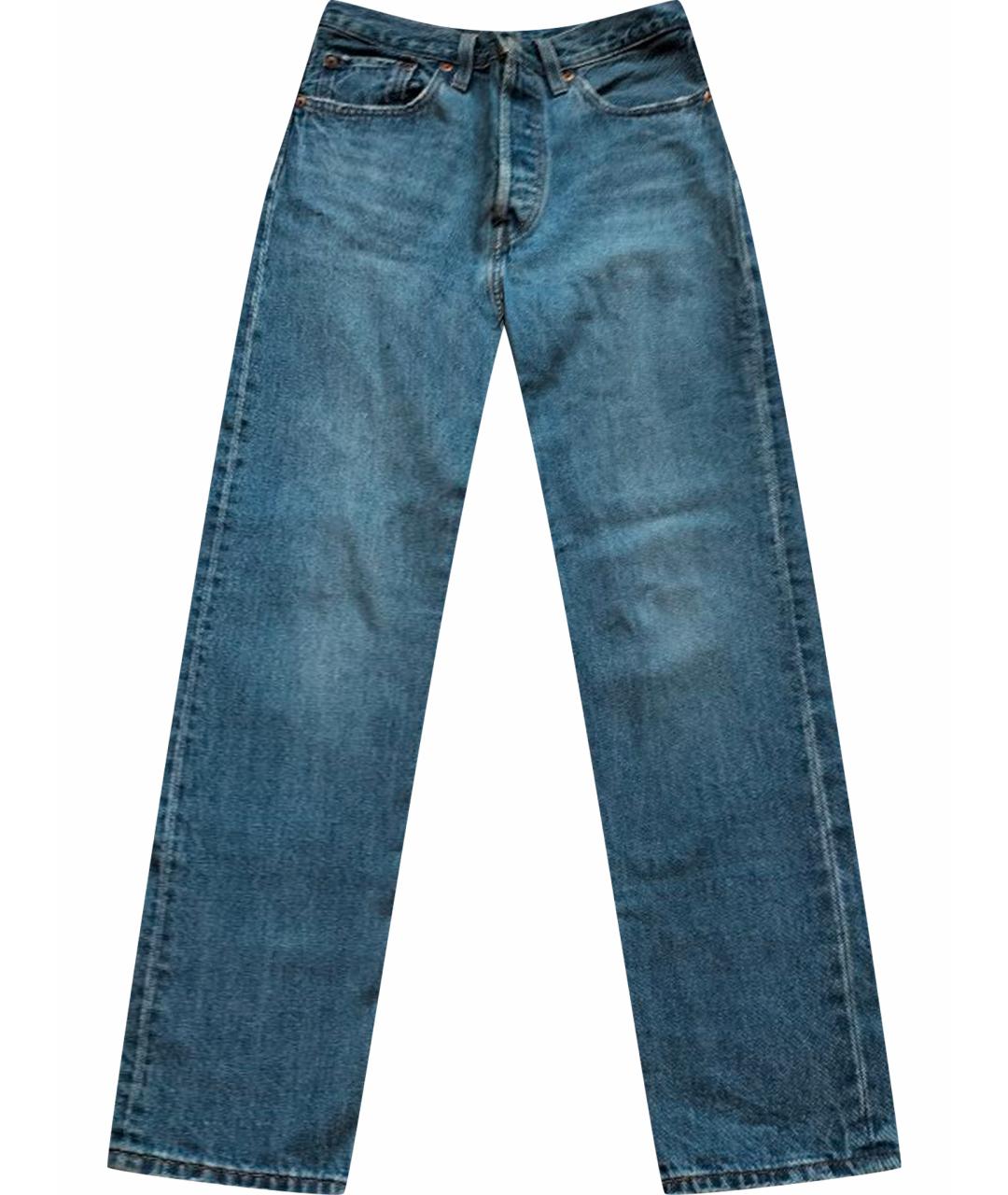 LEVI'S Голубые хлопковые прямые джинсы, фото 1