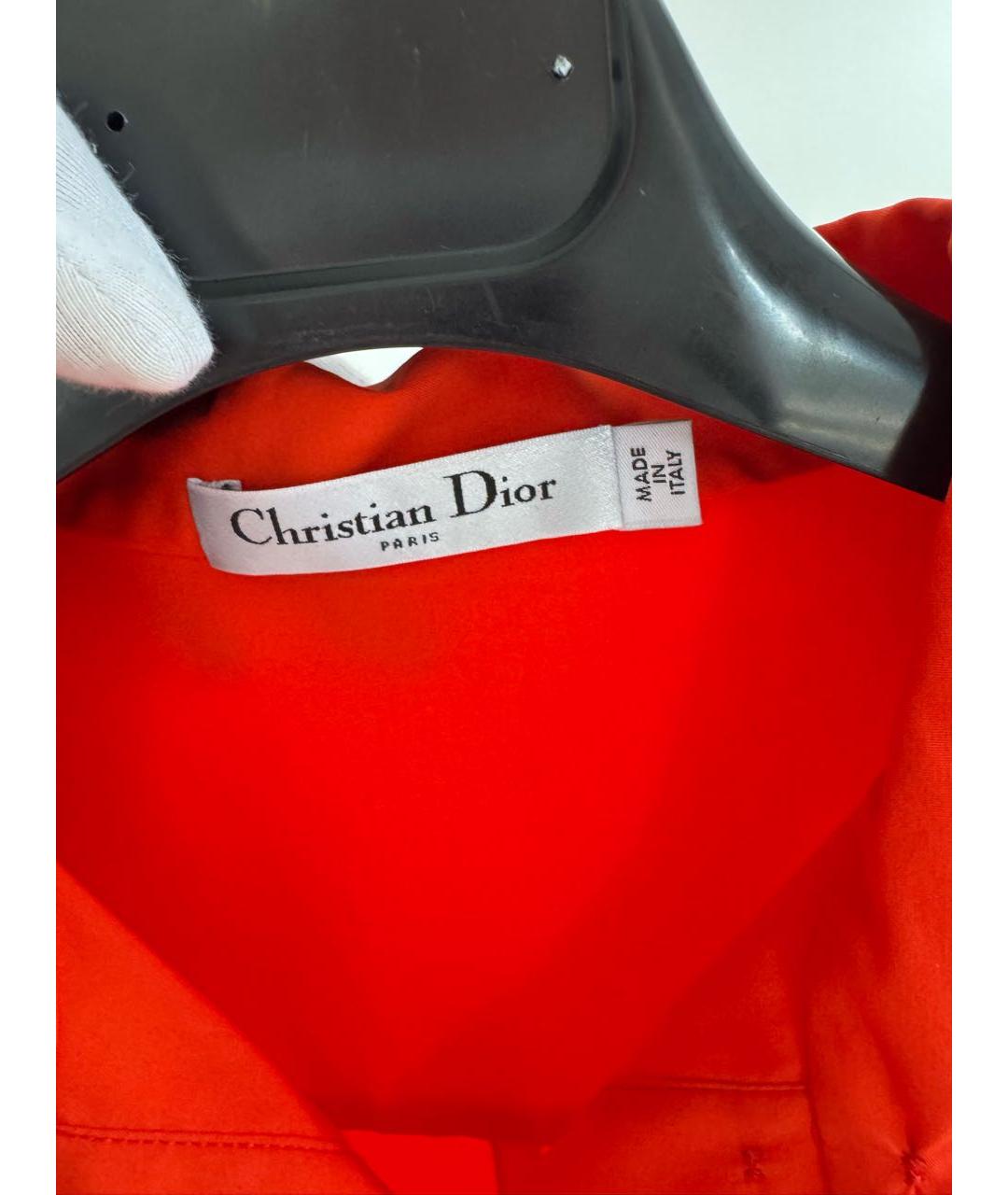 CHRISTIAN DIOR Коралловое хлопко-эластановое платье, фото 5