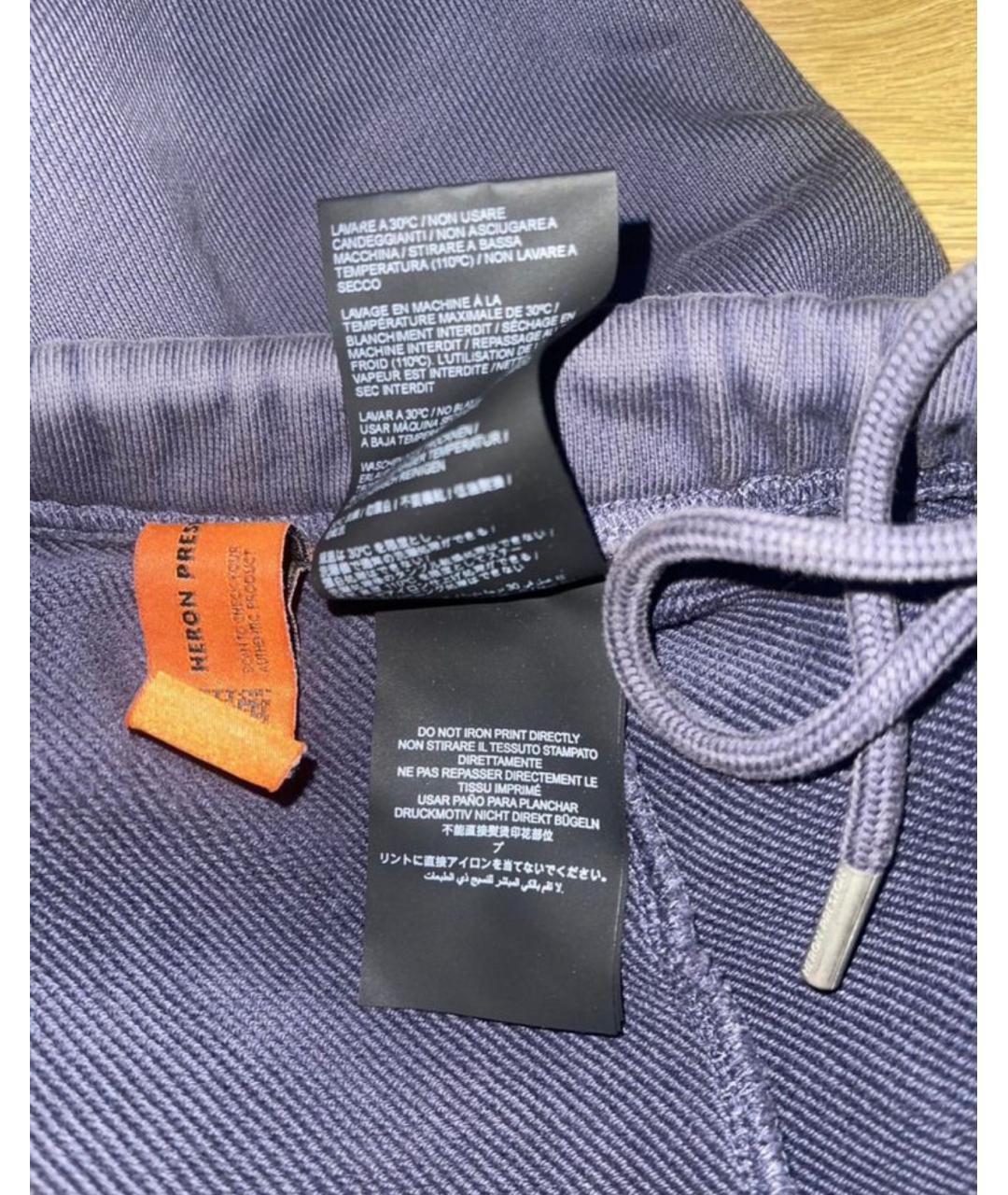 HERON PRESTON Антрацитовые хлопковые повседневные брюки, фото 9
