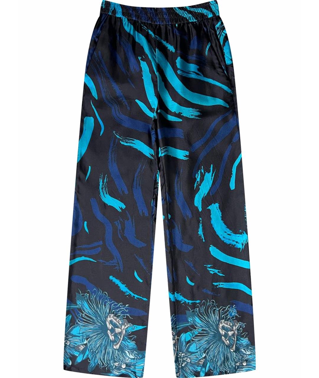 VERSUS VERSACE Мульти шелковые прямые брюки, фото 1