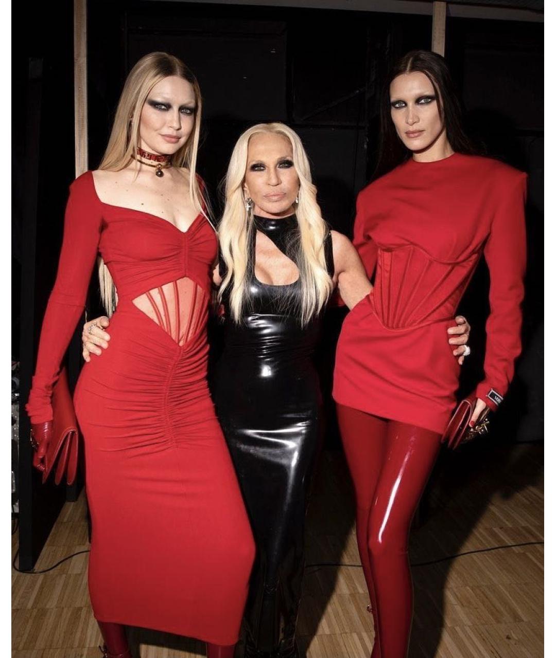 VERSACE Красное коктейльное платье, фото 3