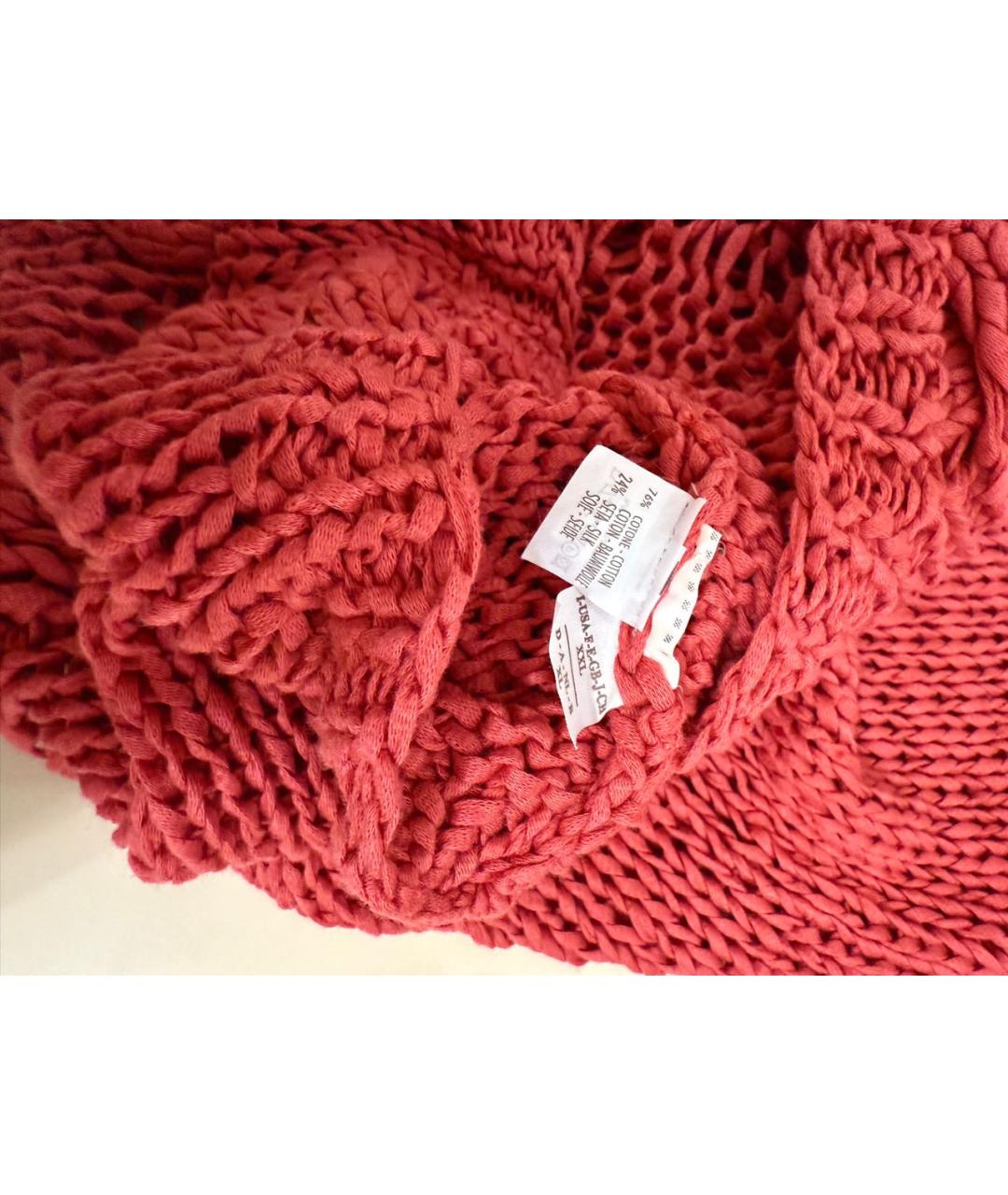 BRUNELLO CUCINELLI Коралловый хлопковый джемпер / свитер, фото 8