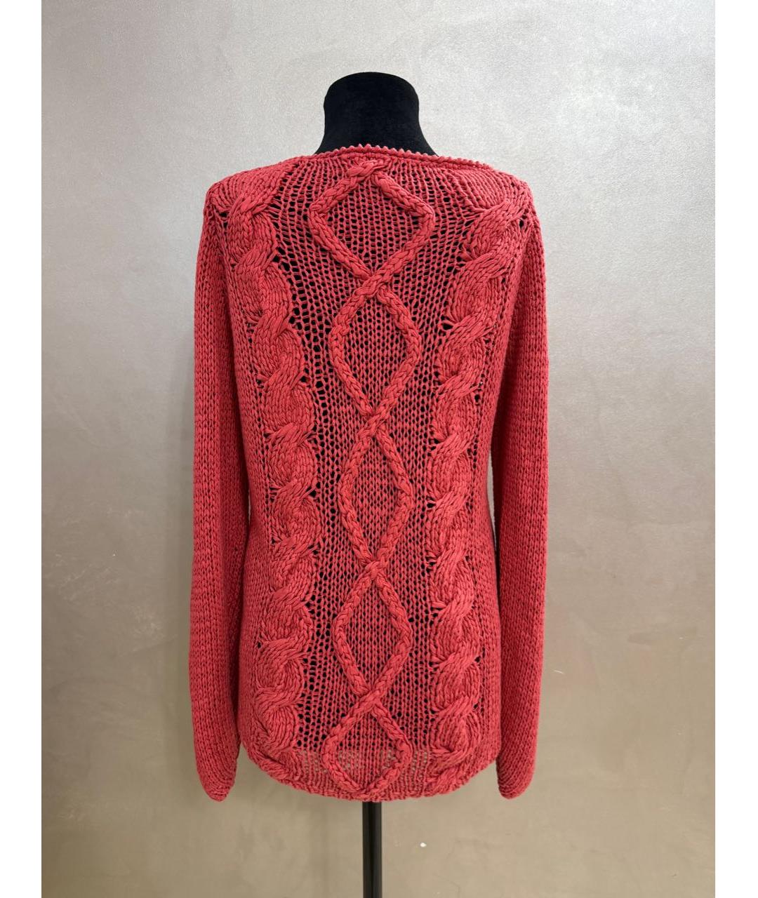 BRUNELLO CUCINELLI Коралловый хлопковый джемпер / свитер, фото 4