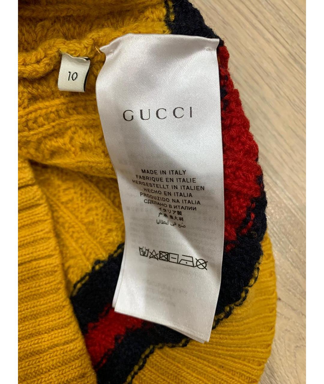 GUCCI Горчичный хлопковый жакет / жилет, фото 4