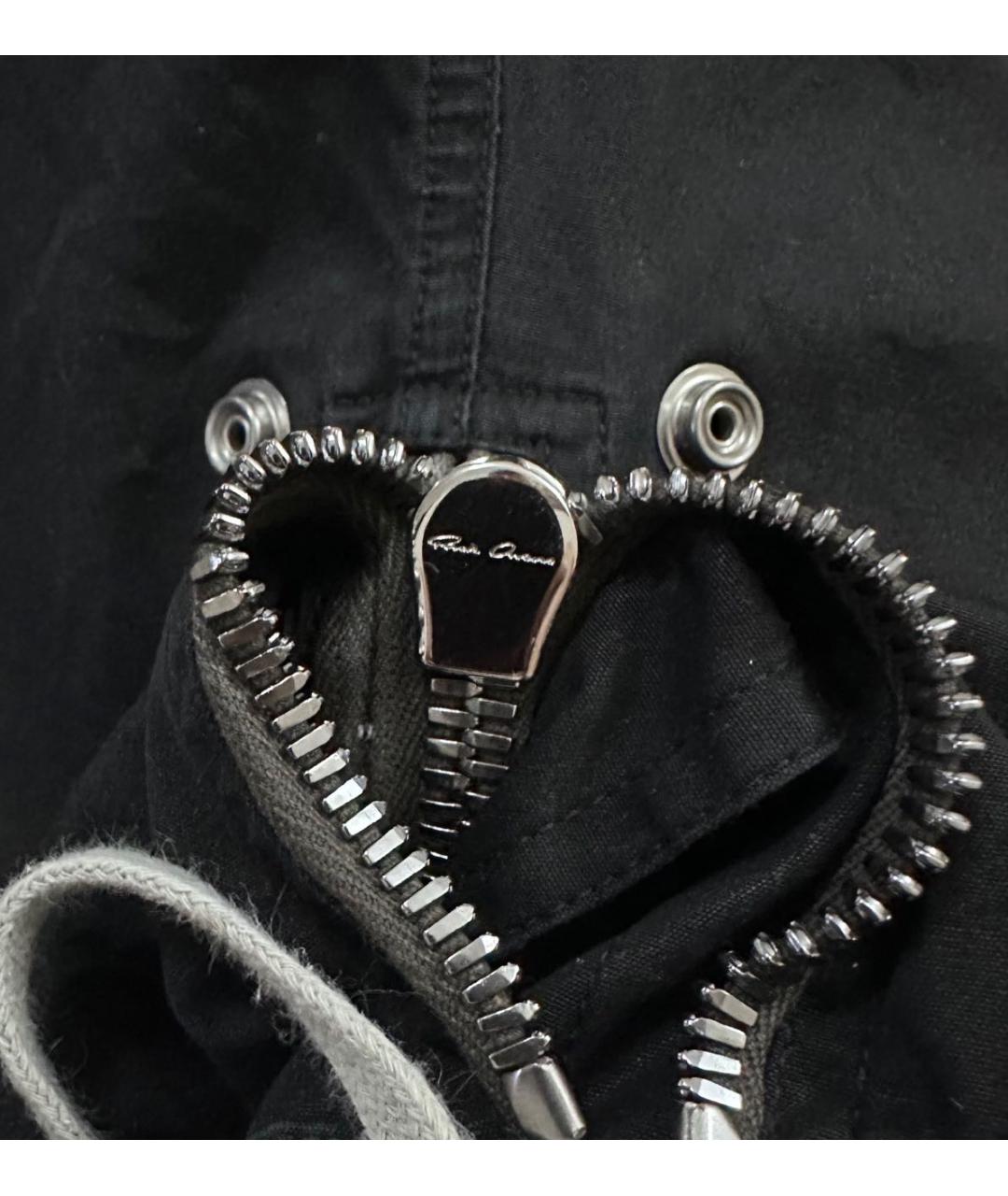 RICK OWENS Черные хлопковые повседневные брюки, фото 5