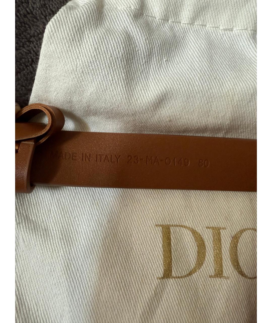 CHRISTIAN DIOR Коричневый ремень, фото 2