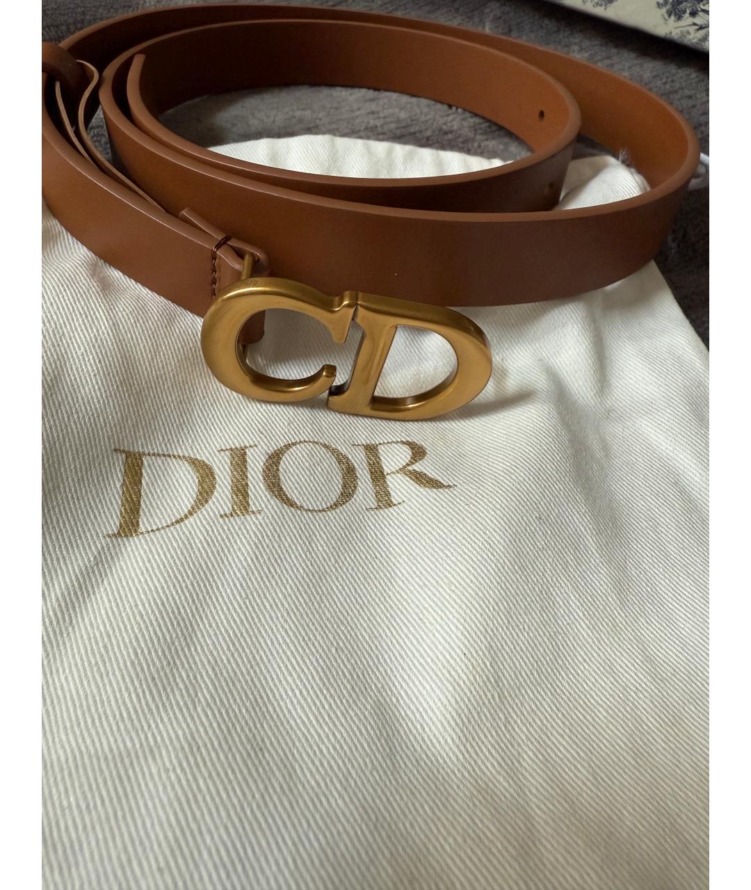 CHRISTIAN DIOR Коричневый ремень, фото 4