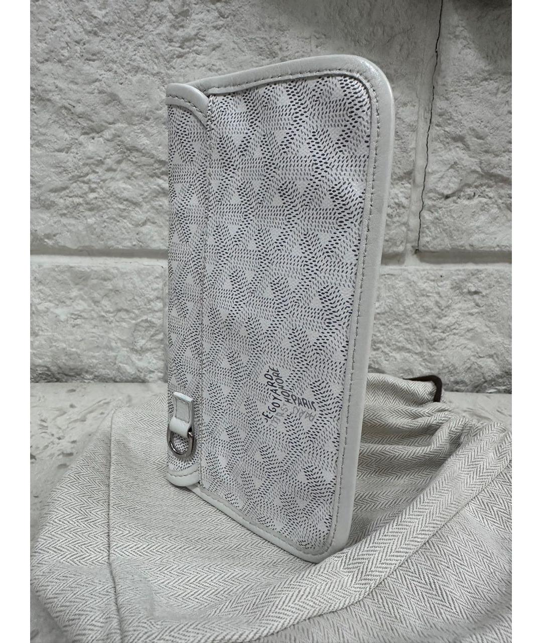 GOYARD Белый кожаный кошелек, фото 2