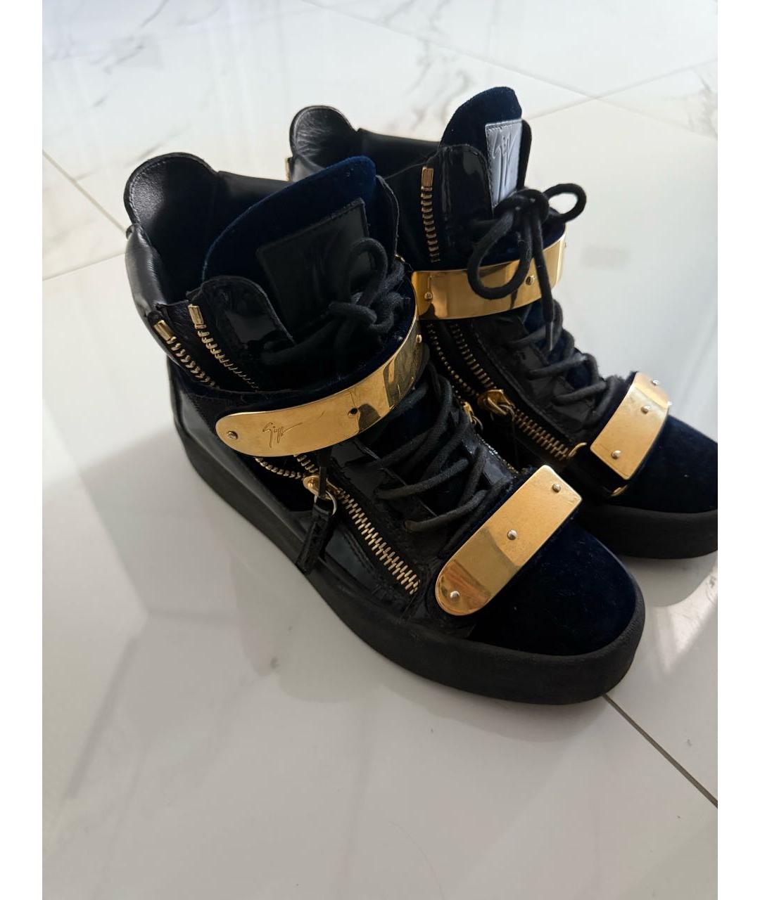 GIUSEPPE ZANOTTI DESIGN Черные высокие кроссовки / кеды, фото 2