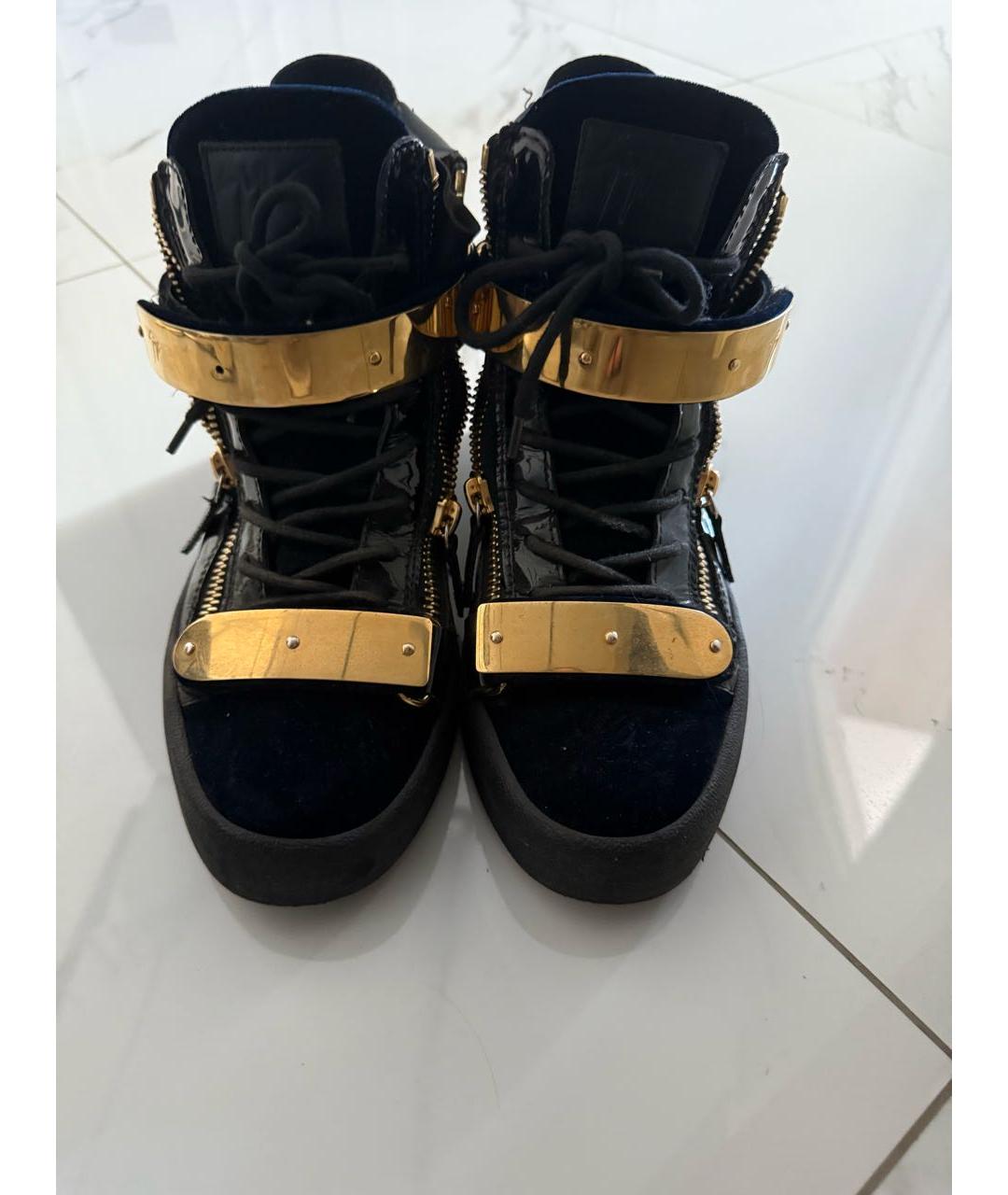 GIUSEPPE ZANOTTI DESIGN Черные высокие кроссовки / кеды, фото 5