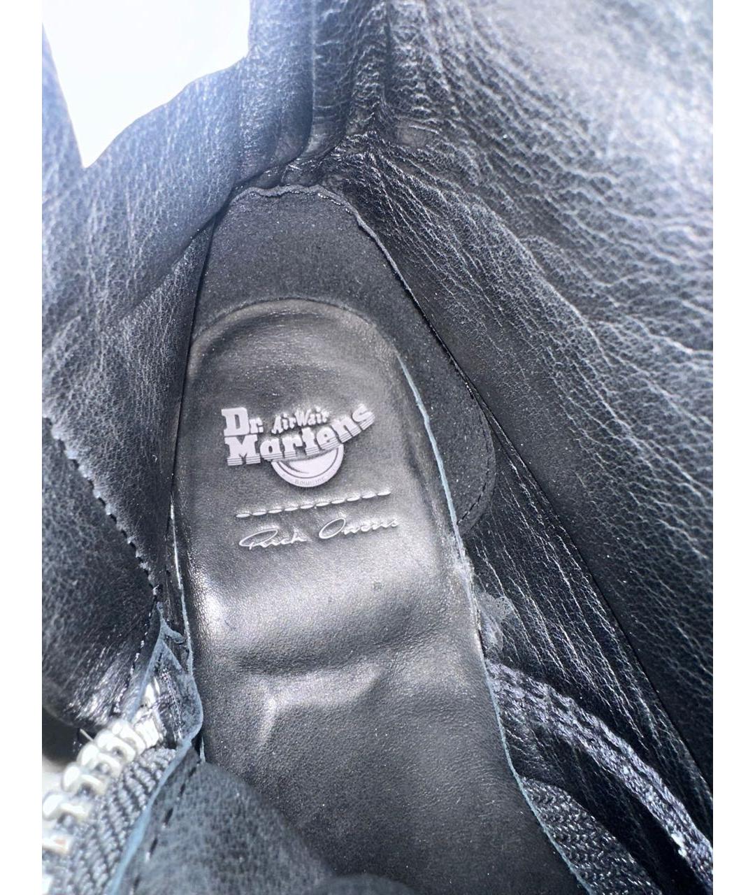 RICK OWENS Черные кожаные ботинки, фото 7