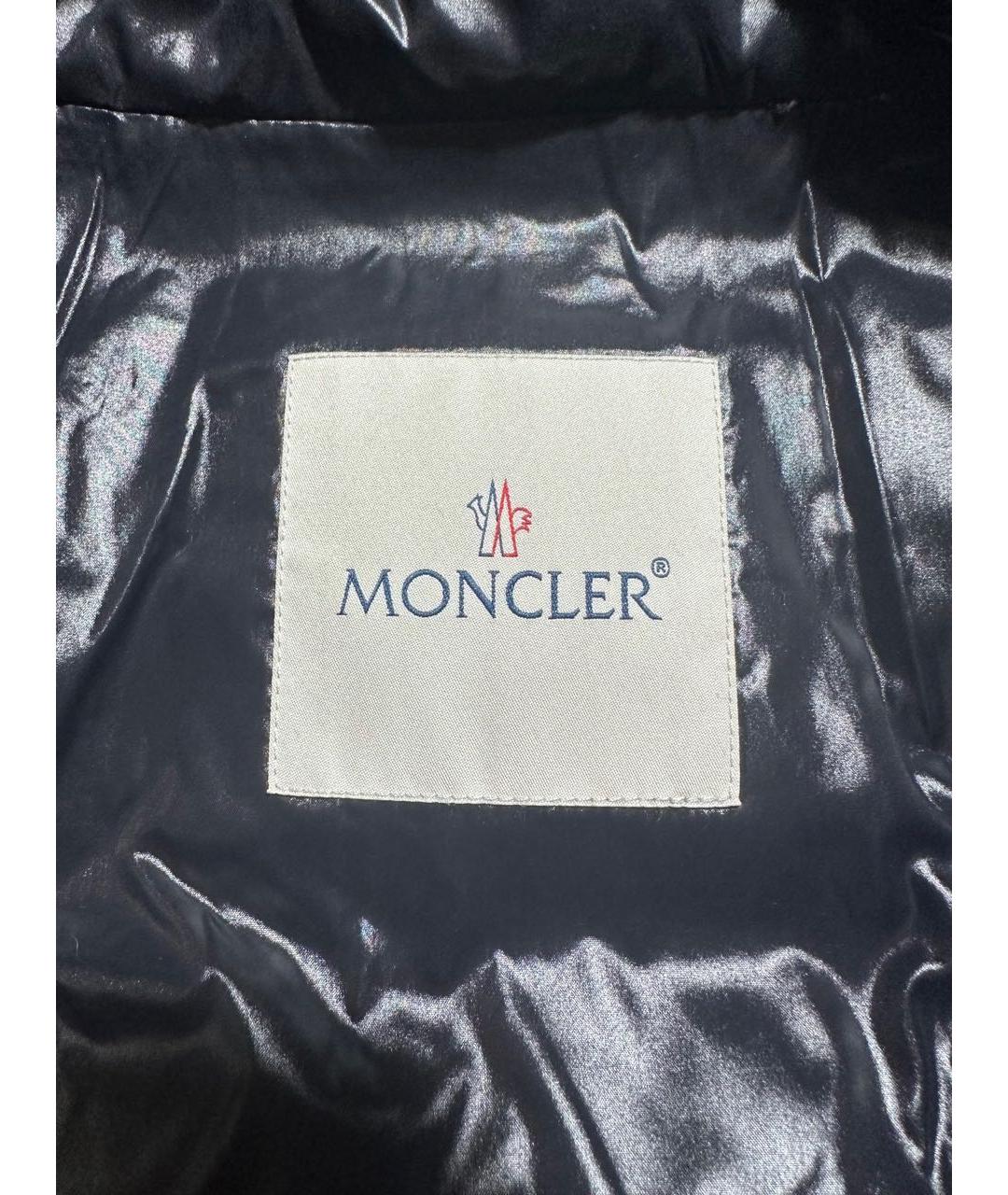 MONCLER Черный полиамидовый пуховик, фото 3