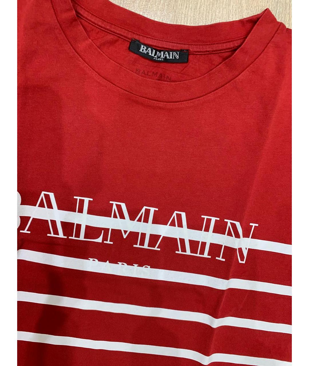 BALMAIN KIDS Красная хлопковая детская футболка, фото 3