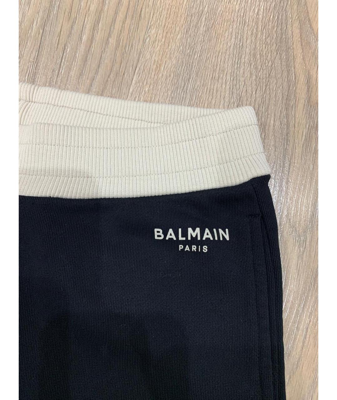 BALMAIN KIDS Черные хлопковые брюки и шорты, фото 2