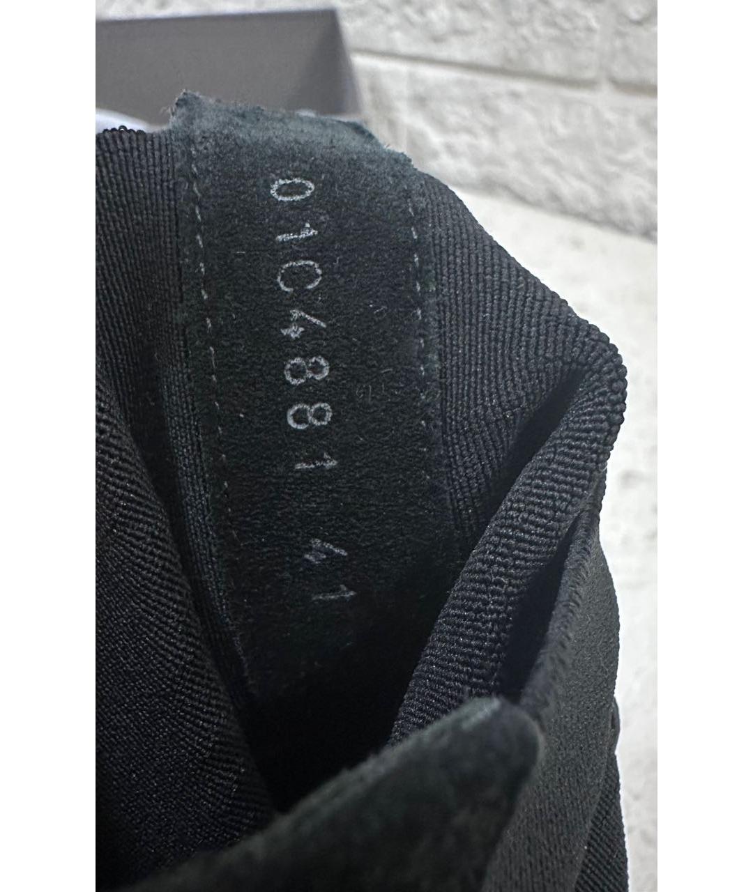 RICK OWENS Черные замшевые высокие ботинки, фото 5