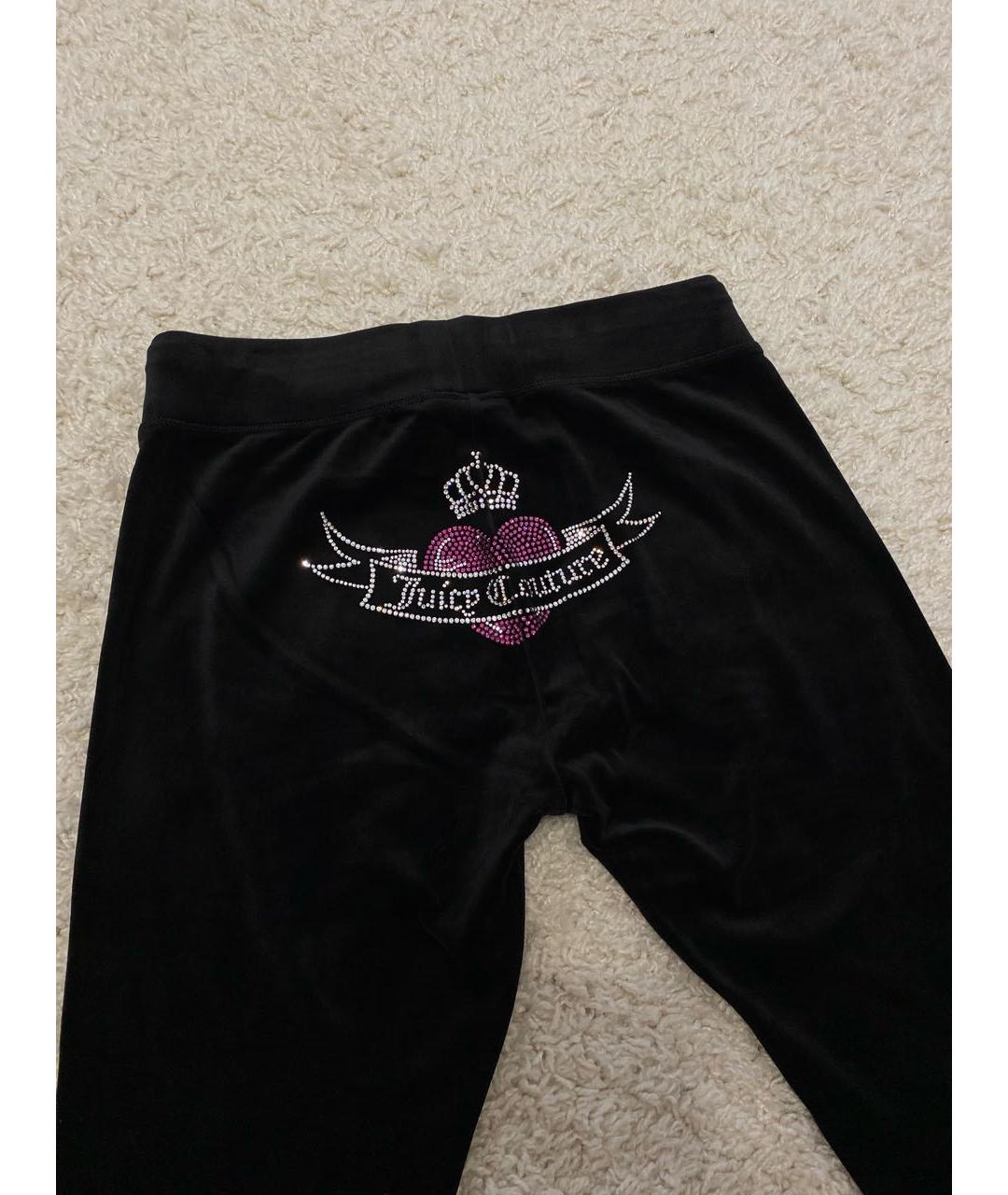 JUICY COUTURE Черные велюровые спортивные брюки и шорты, фото 3