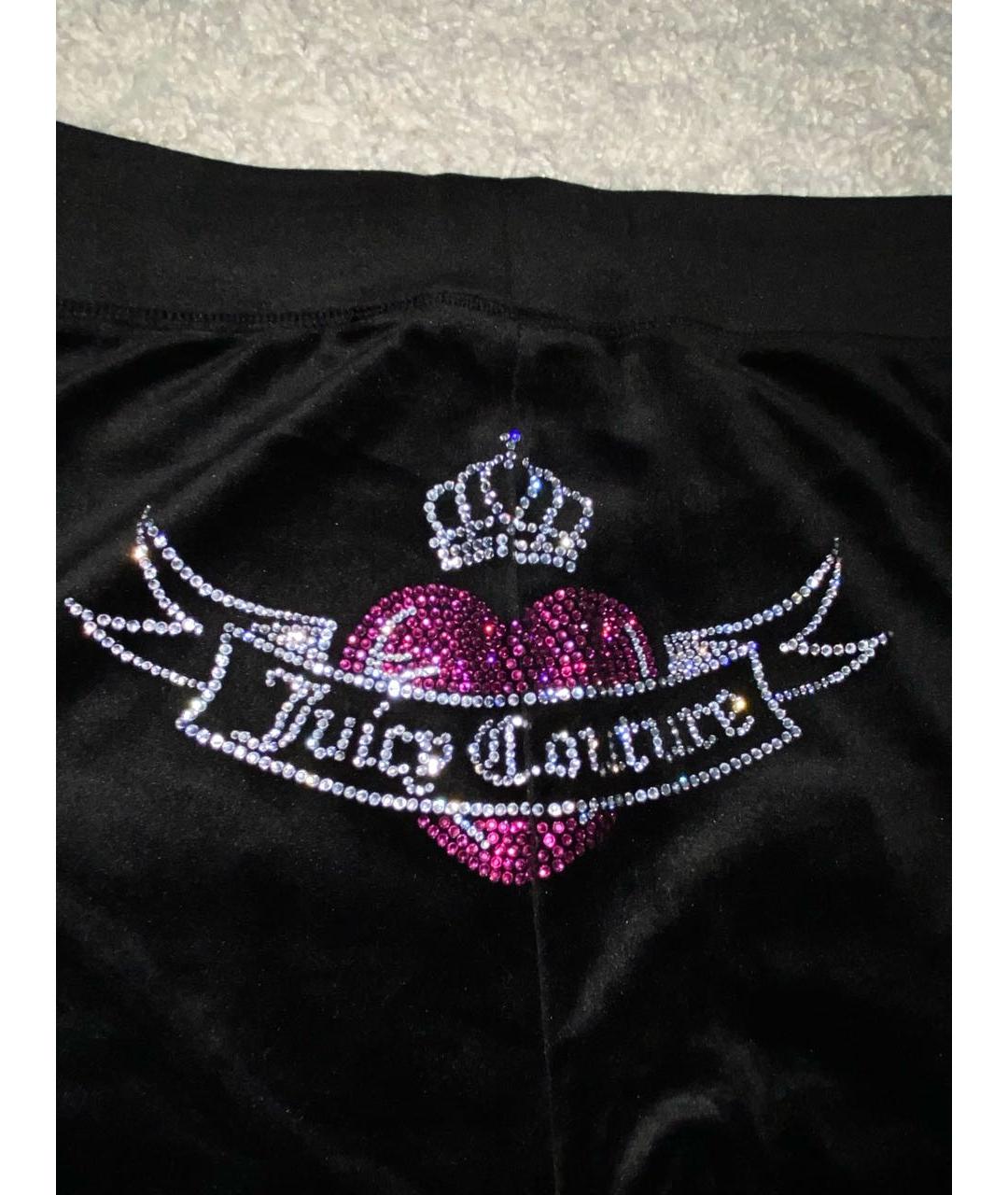 JUICY COUTURE Черные велюровые спортивные брюки и шорты, фото 5