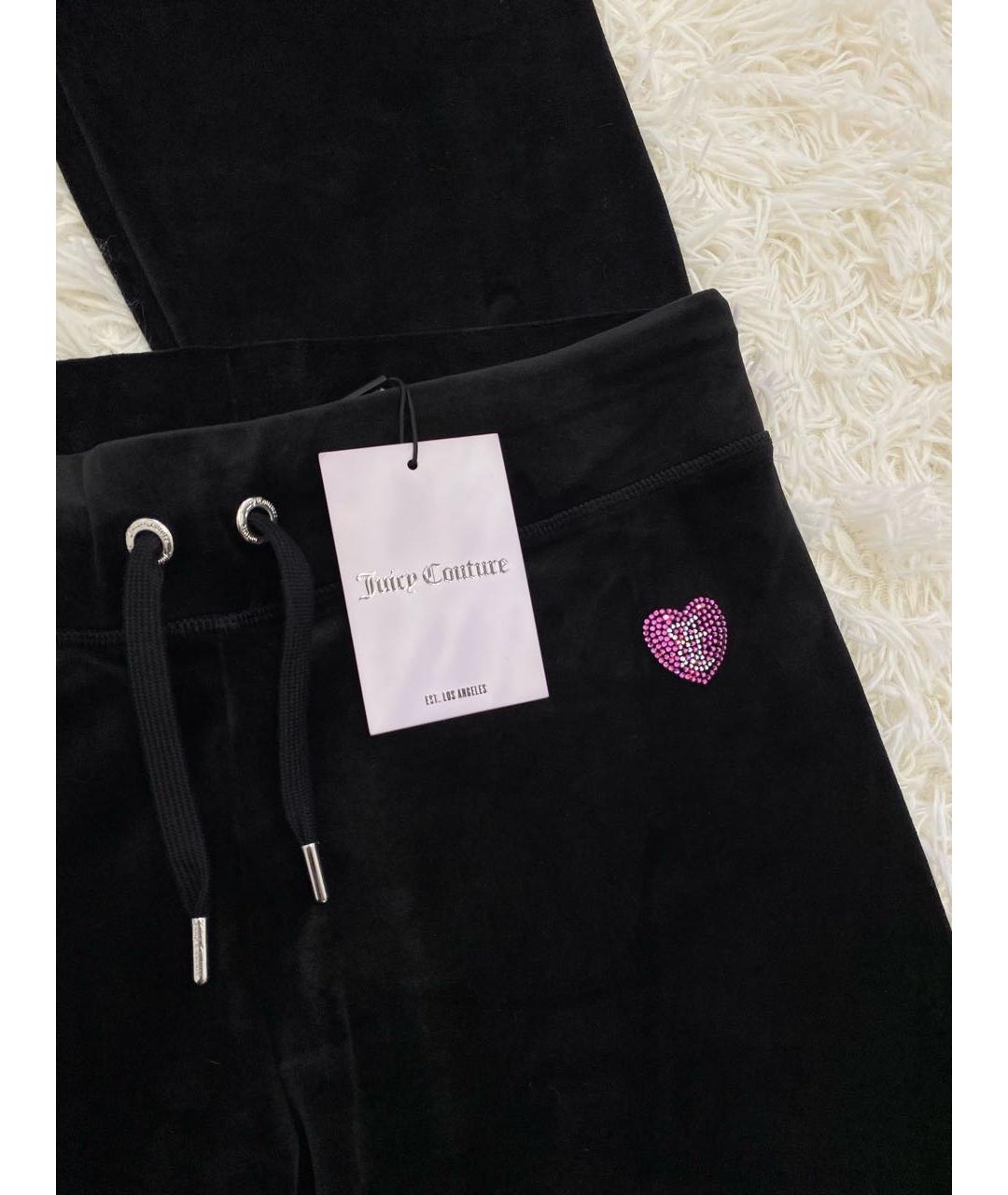 JUICY COUTURE Черные велюровые спортивные брюки и шорты, фото 3