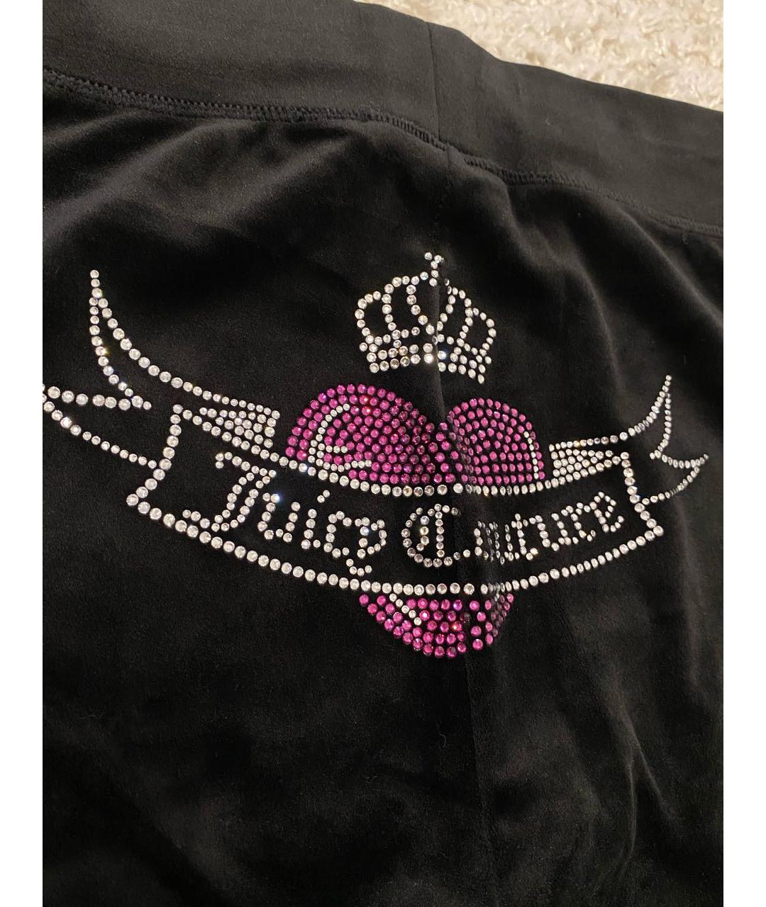 JUICY COUTURE Черные велюровые спортивные брюки и шорты, фото 4