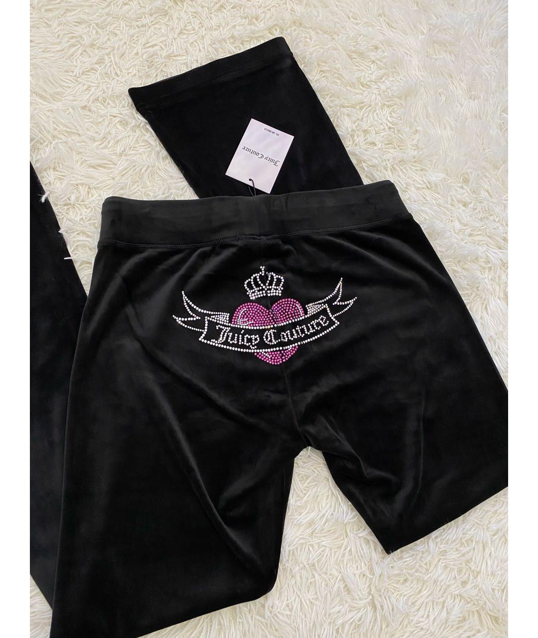 JUICY COUTURE Черные велюровые спортивные брюки и шорты, фото 4