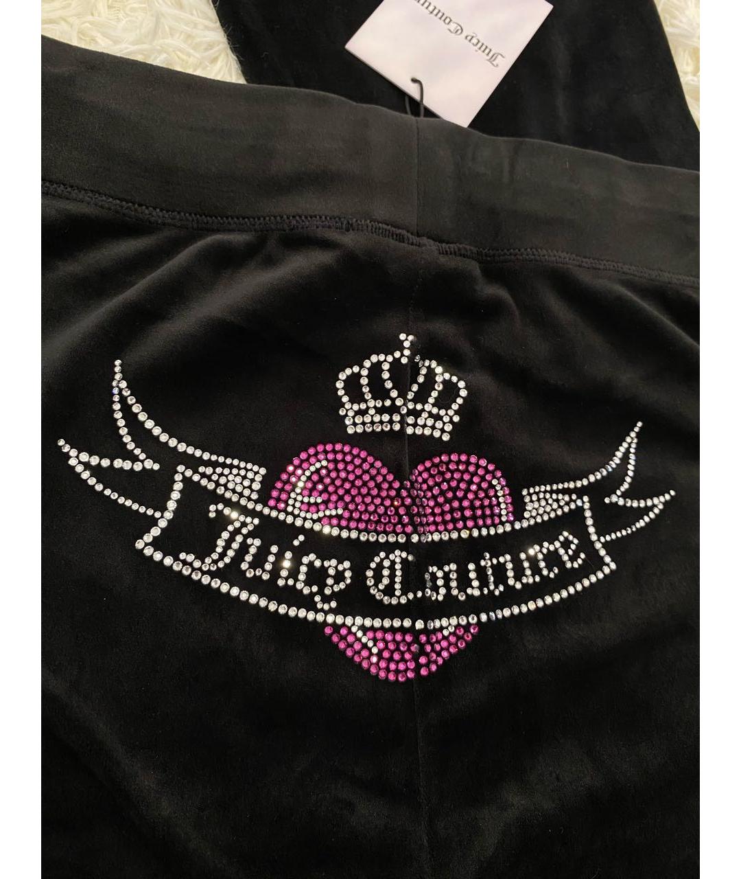 JUICY COUTURE Черные велюровые спортивные брюки и шорты, фото 5