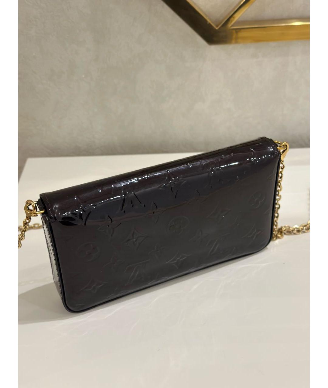 LOUIS VUITTON Коричневая сумка через плечо из лакированной кожи, фото 3