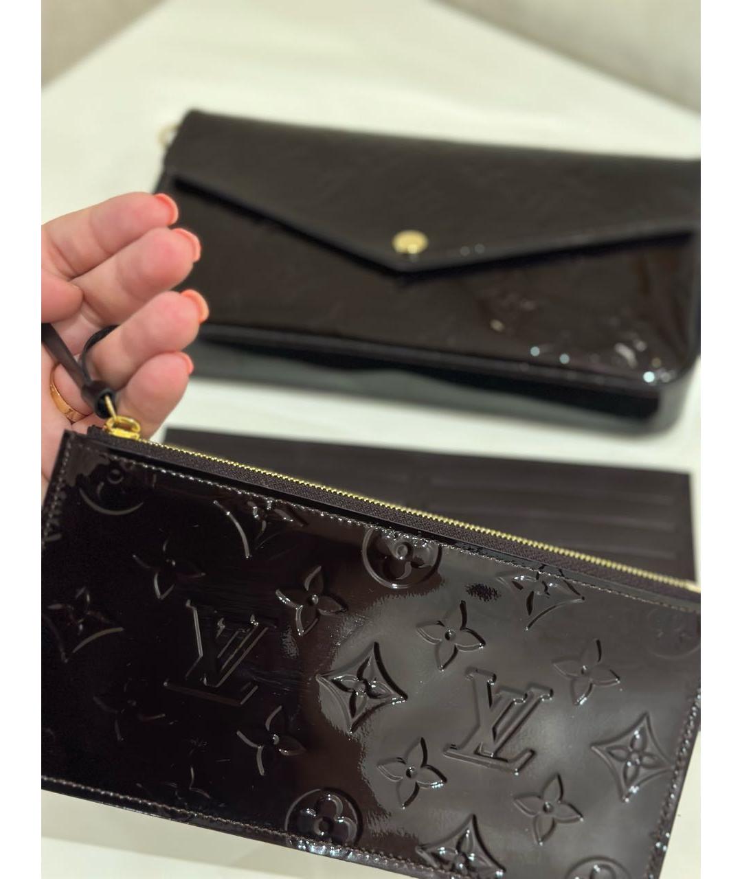 LOUIS VUITTON Коричневая сумка через плечо из лакированной кожи, фото 7