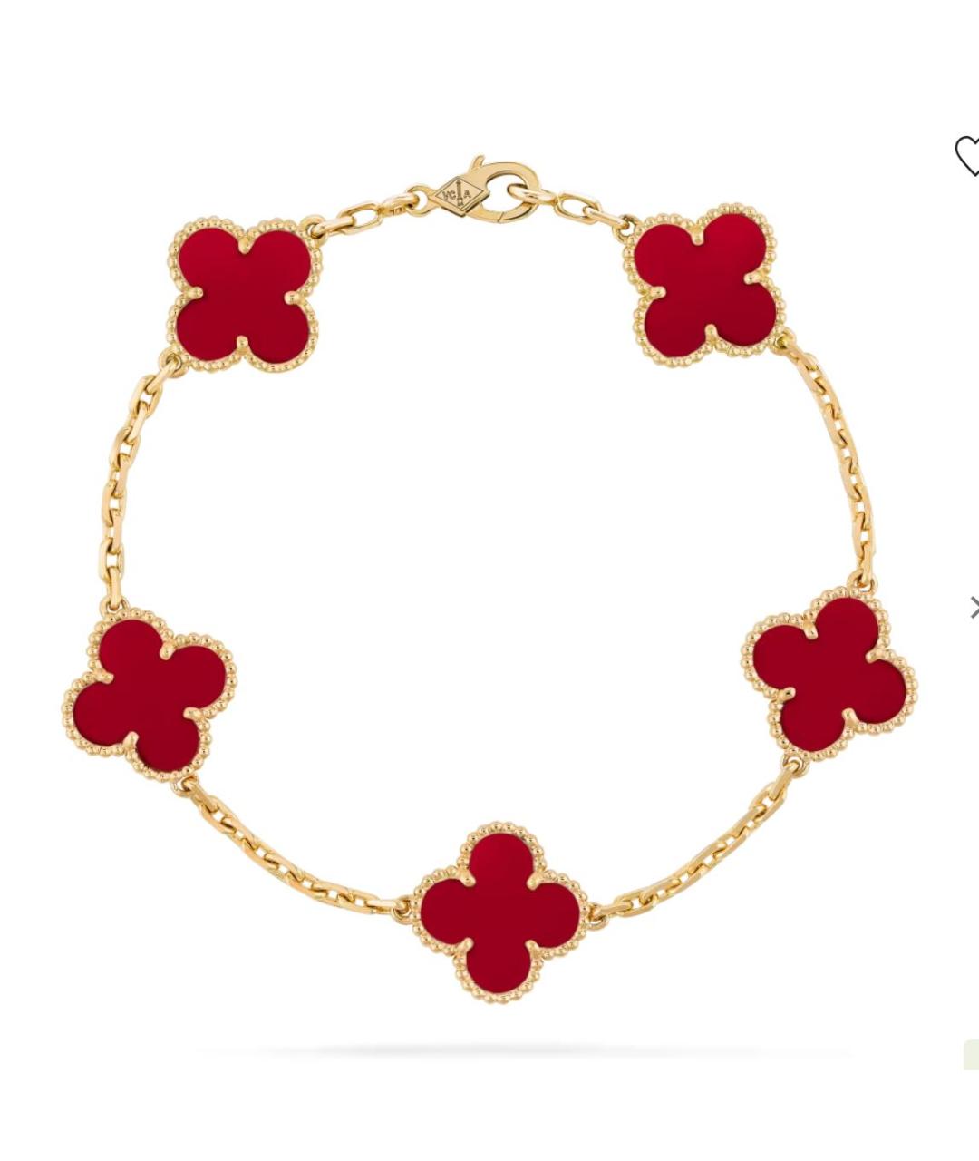 VAN CLEEF & ARPELS Бордовый комплект из желтого золота, фото 1