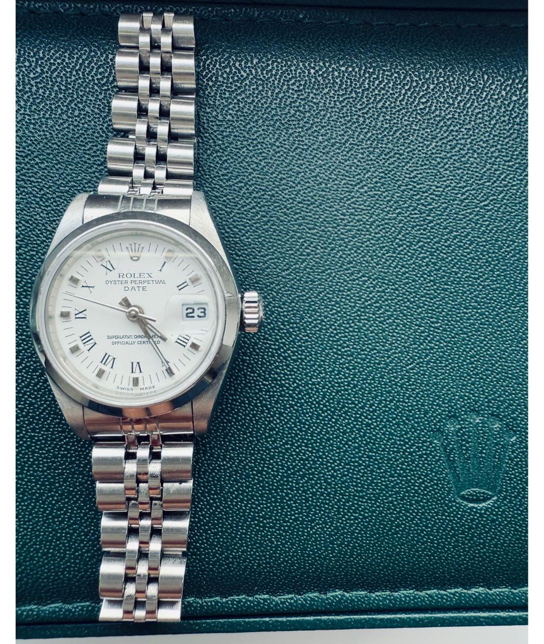 ROLEX Белые металлические часы, фото 2