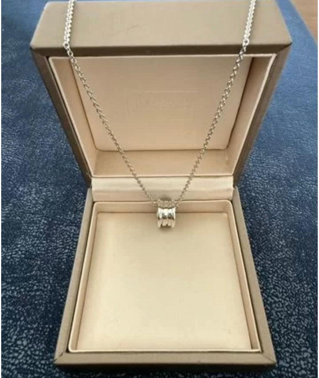 BVLGARI Белое колье из белого золота, фото 2