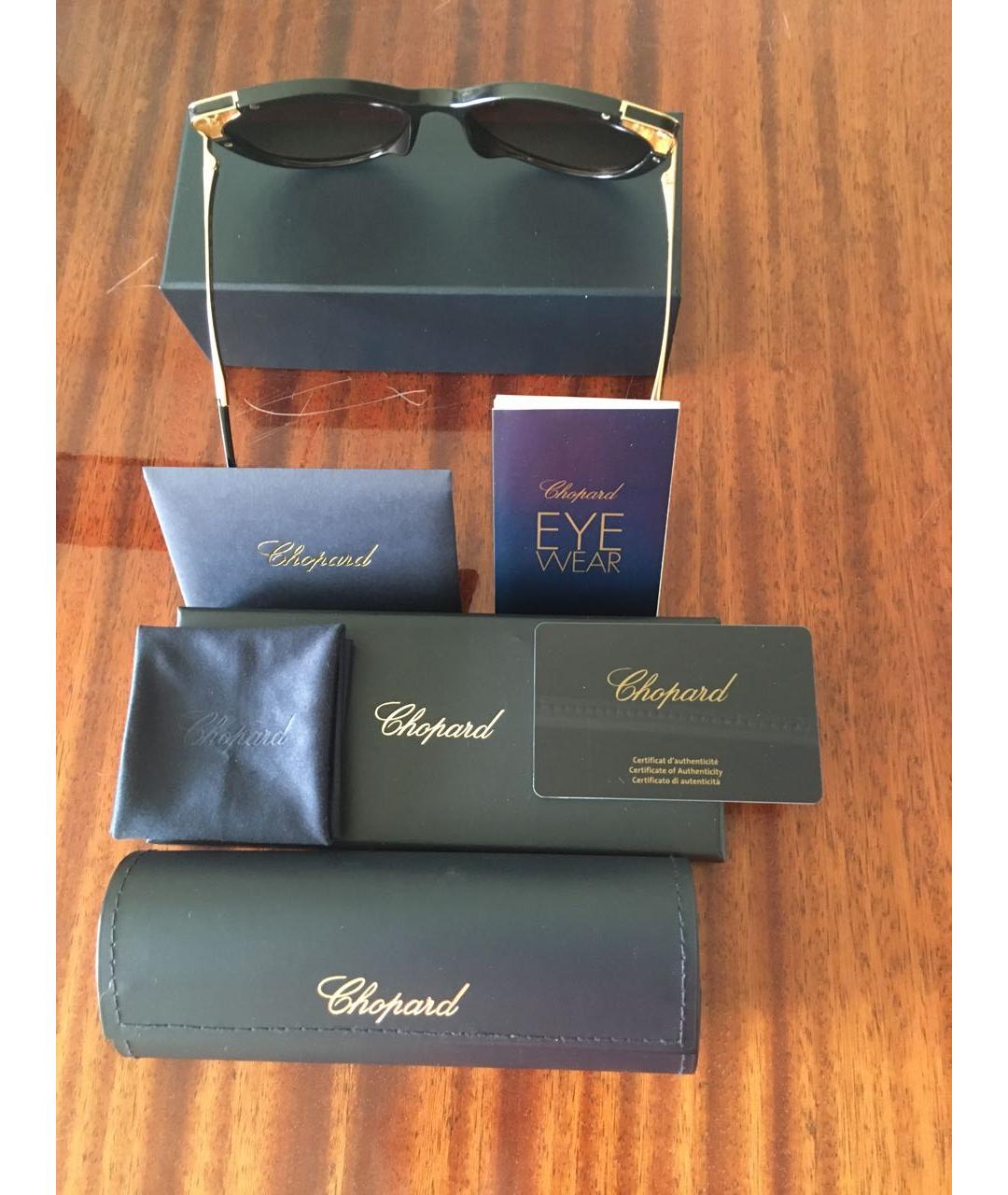 CHOPARD Черные пластиковые солнцезащитные очки, фото 5