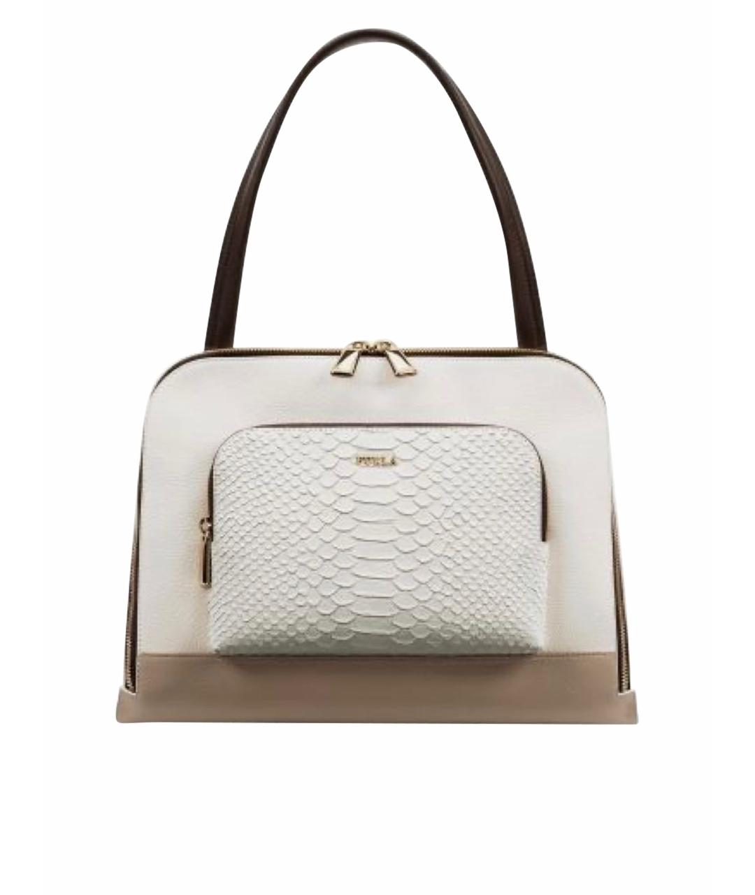 FURLA Бежевая кожаная сумка тоут, фото 1