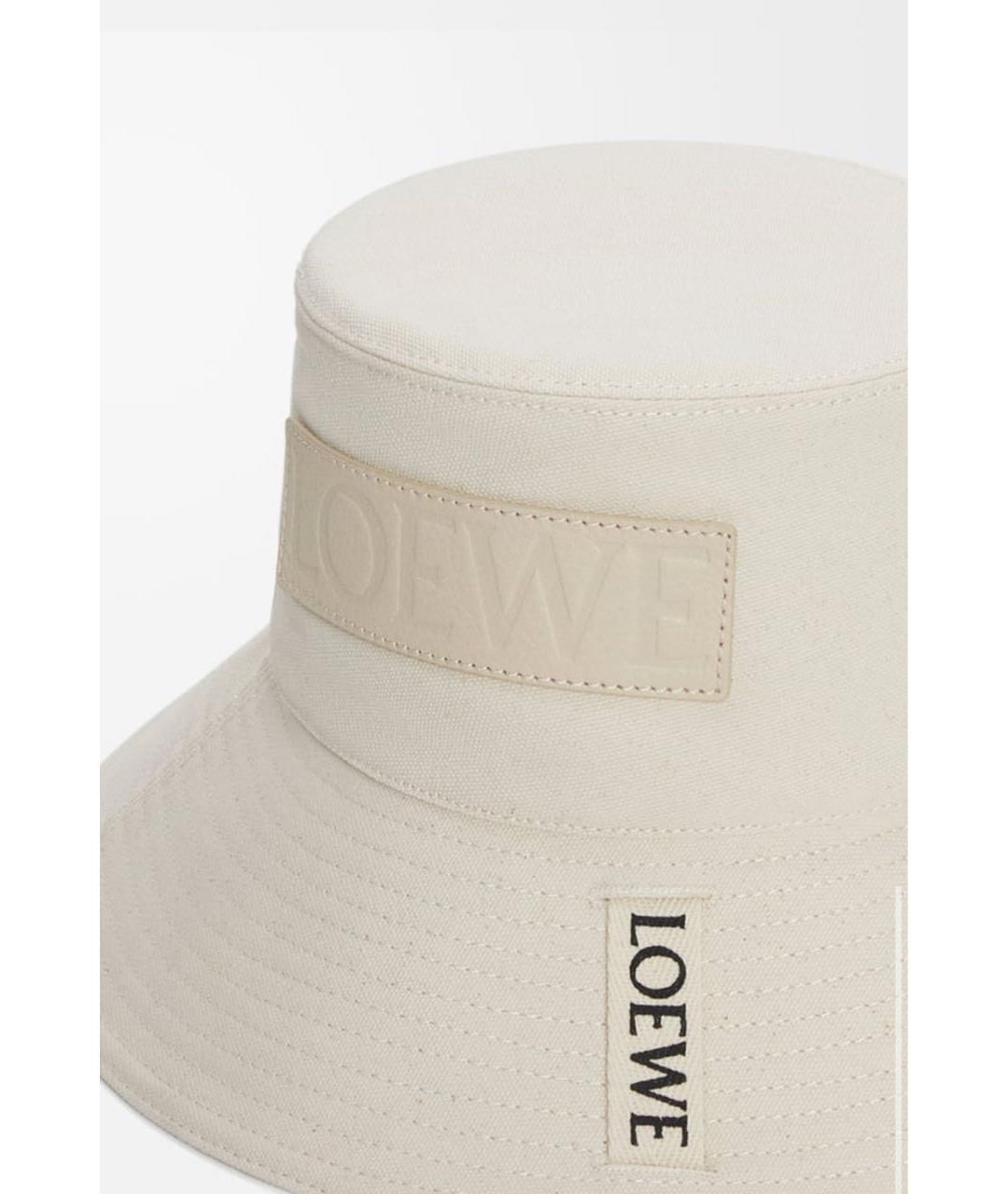 LOEWE Белая хлопковая панама, фото 6