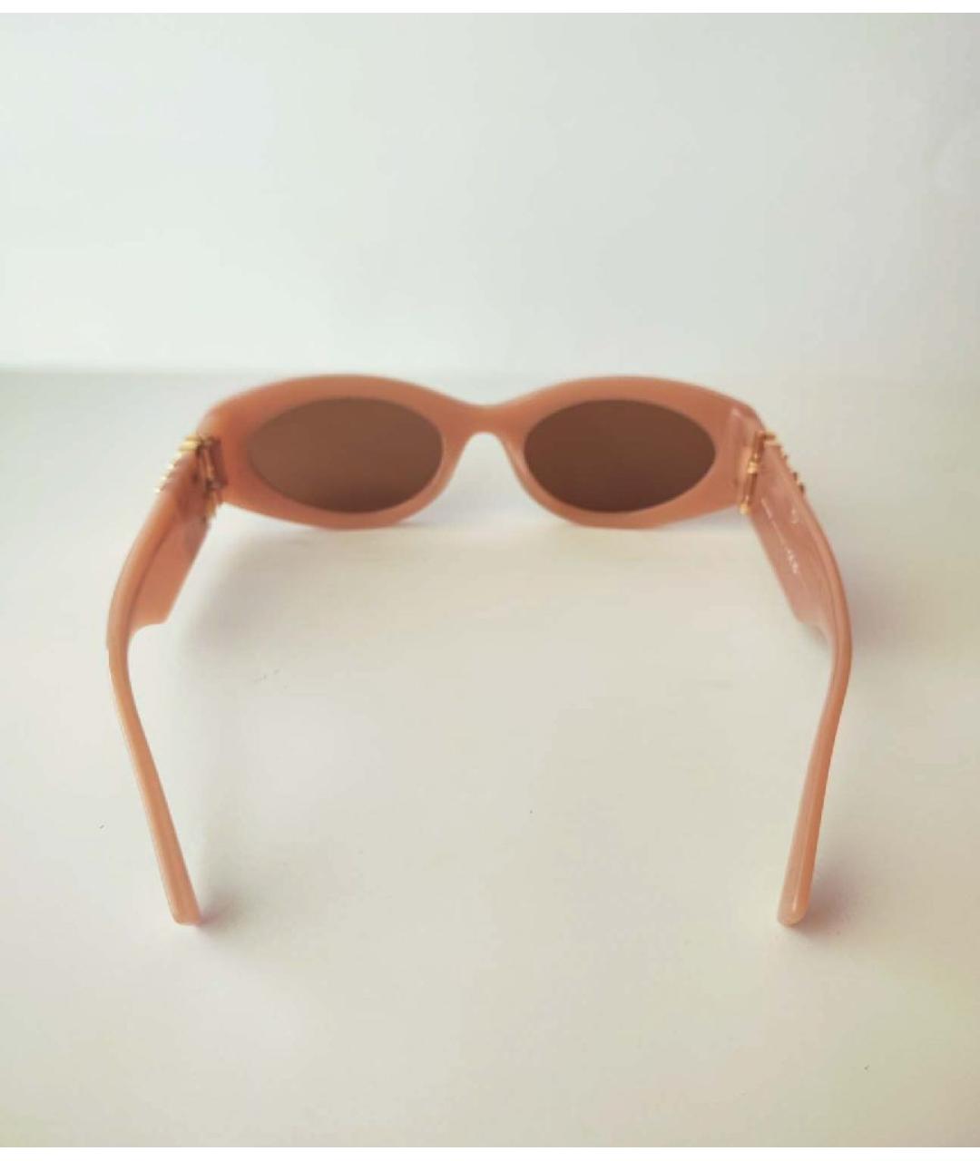 MIU MIU Бежевые пластиковые солнцезащитные очки, фото 6