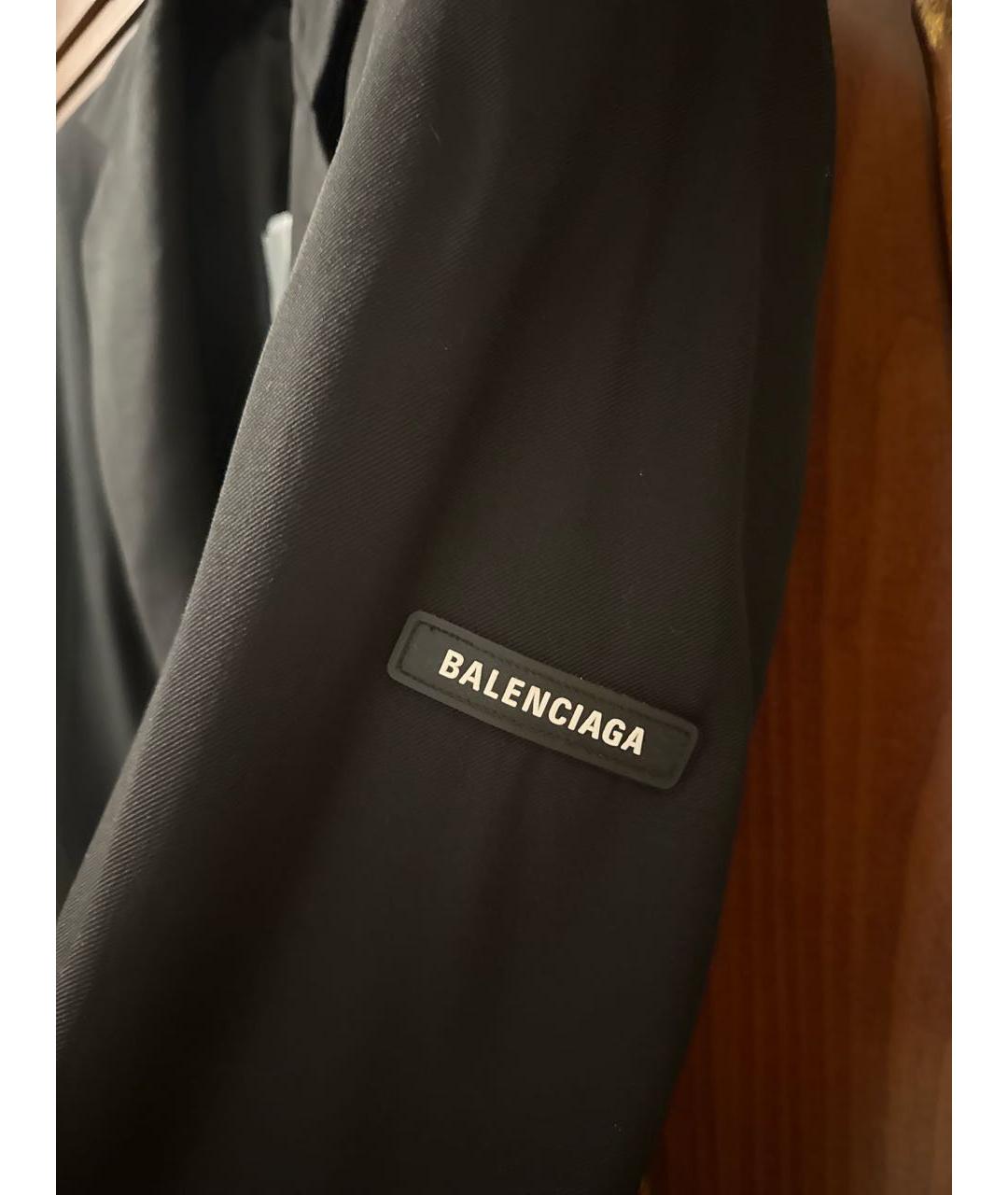 BALENCIAGA Черный шерстяной пиджак, фото 3