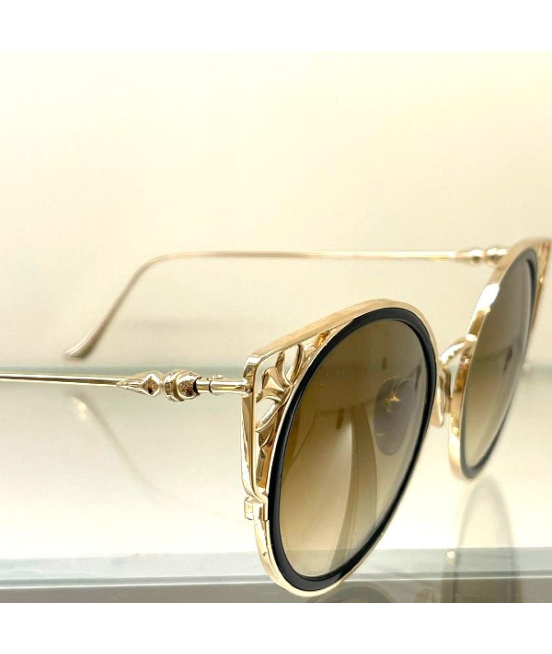CHROME HEARTS Золотые солнцезащитные очки, фото 3