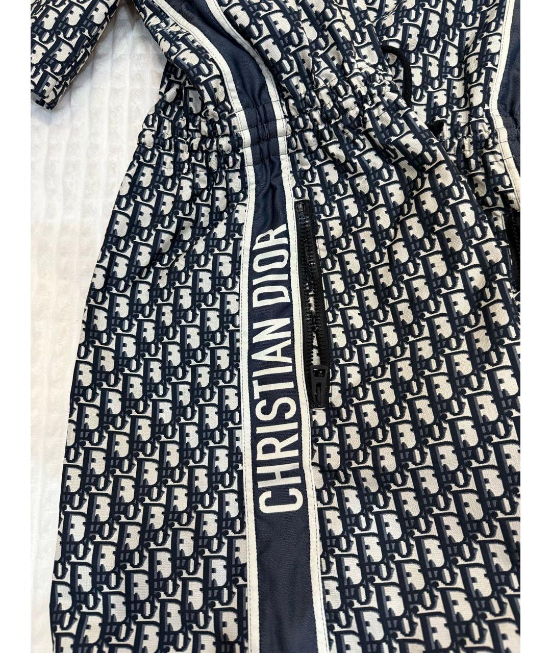 CHRISTIAN DIOR Темно-синее полиэстеровое платье, фото 4