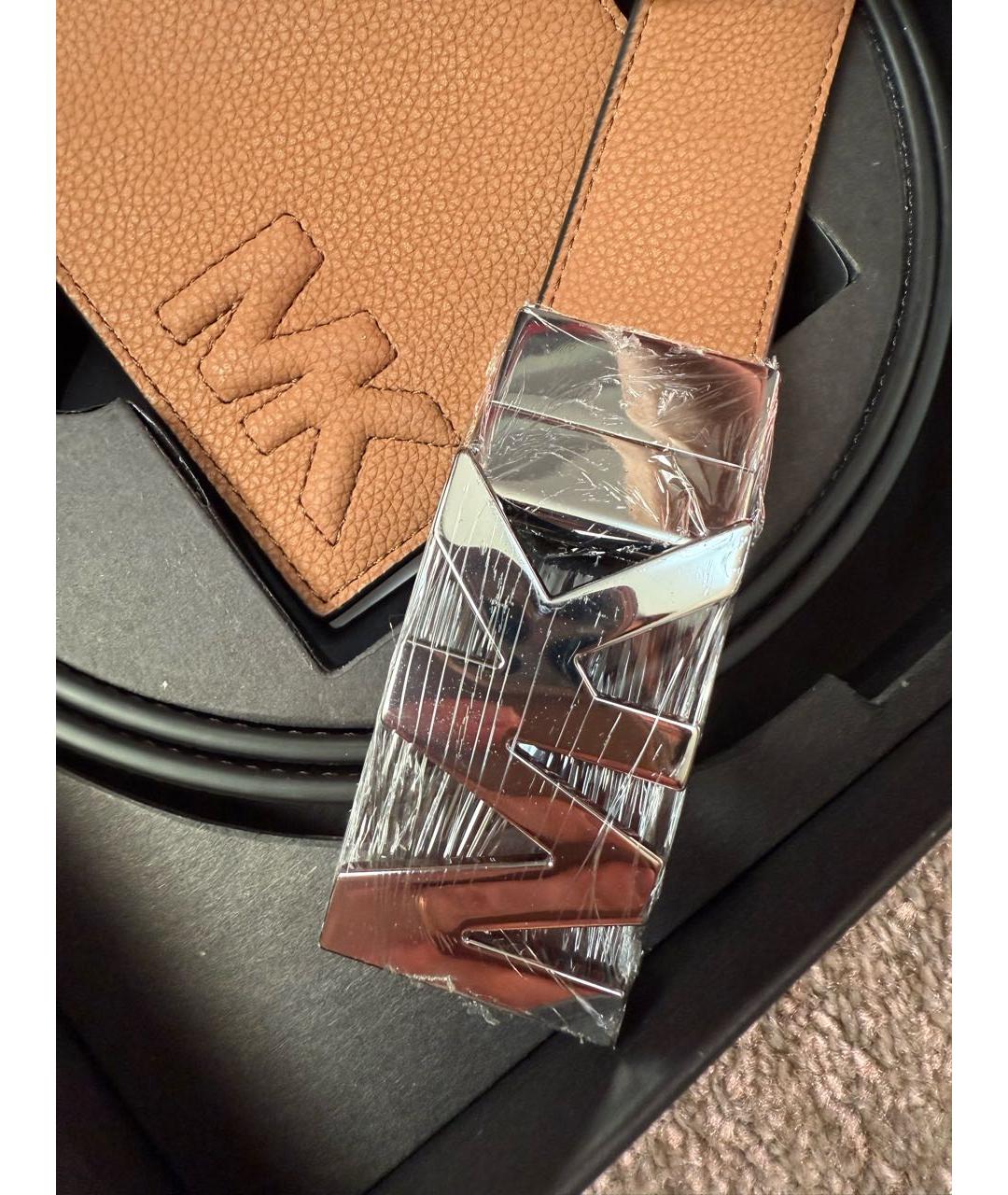 MICHAEL KORS Коричневый кожаный ремень, фото 8