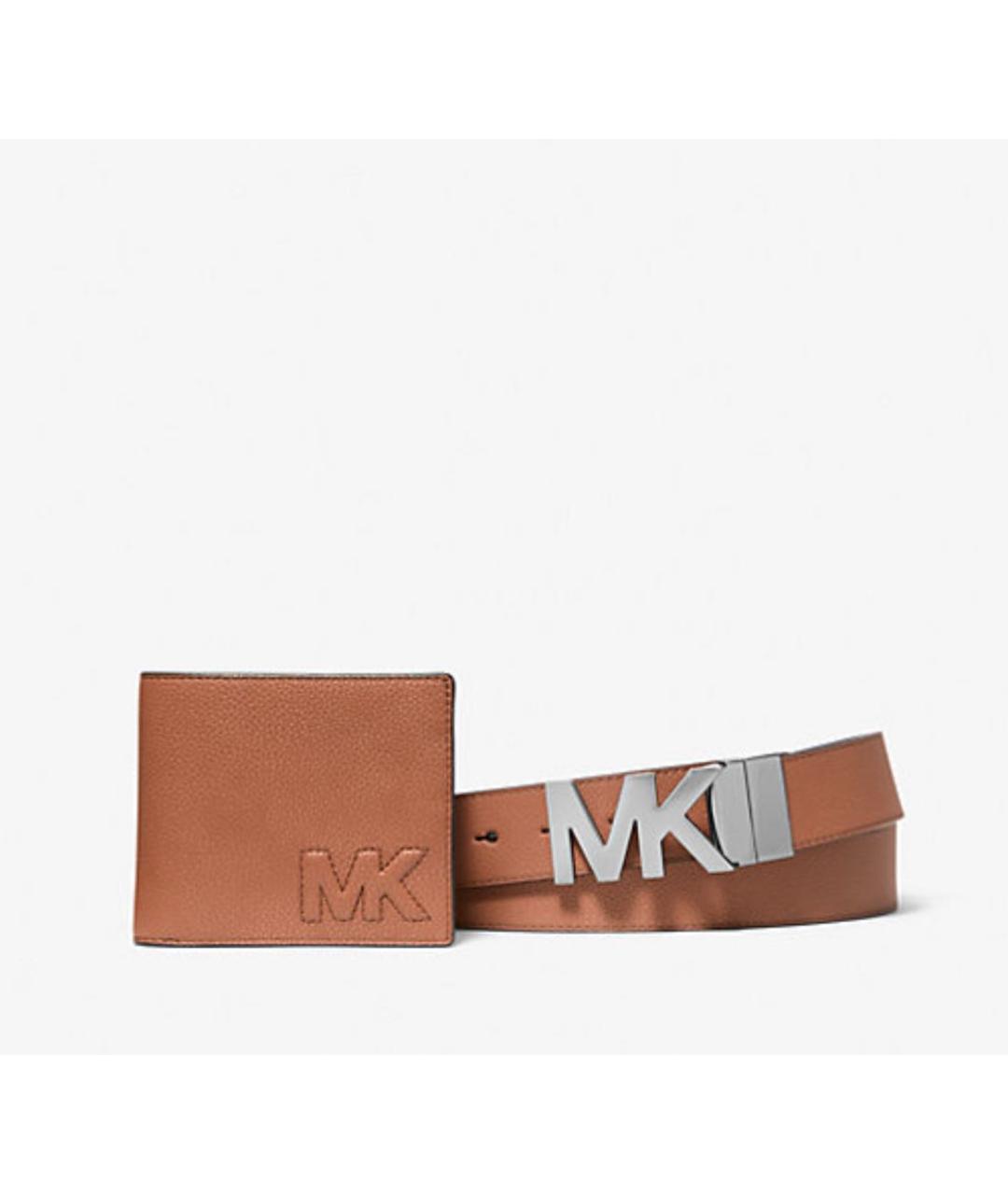 MICHAEL KORS Коричневый кожаный ремень, фото 9