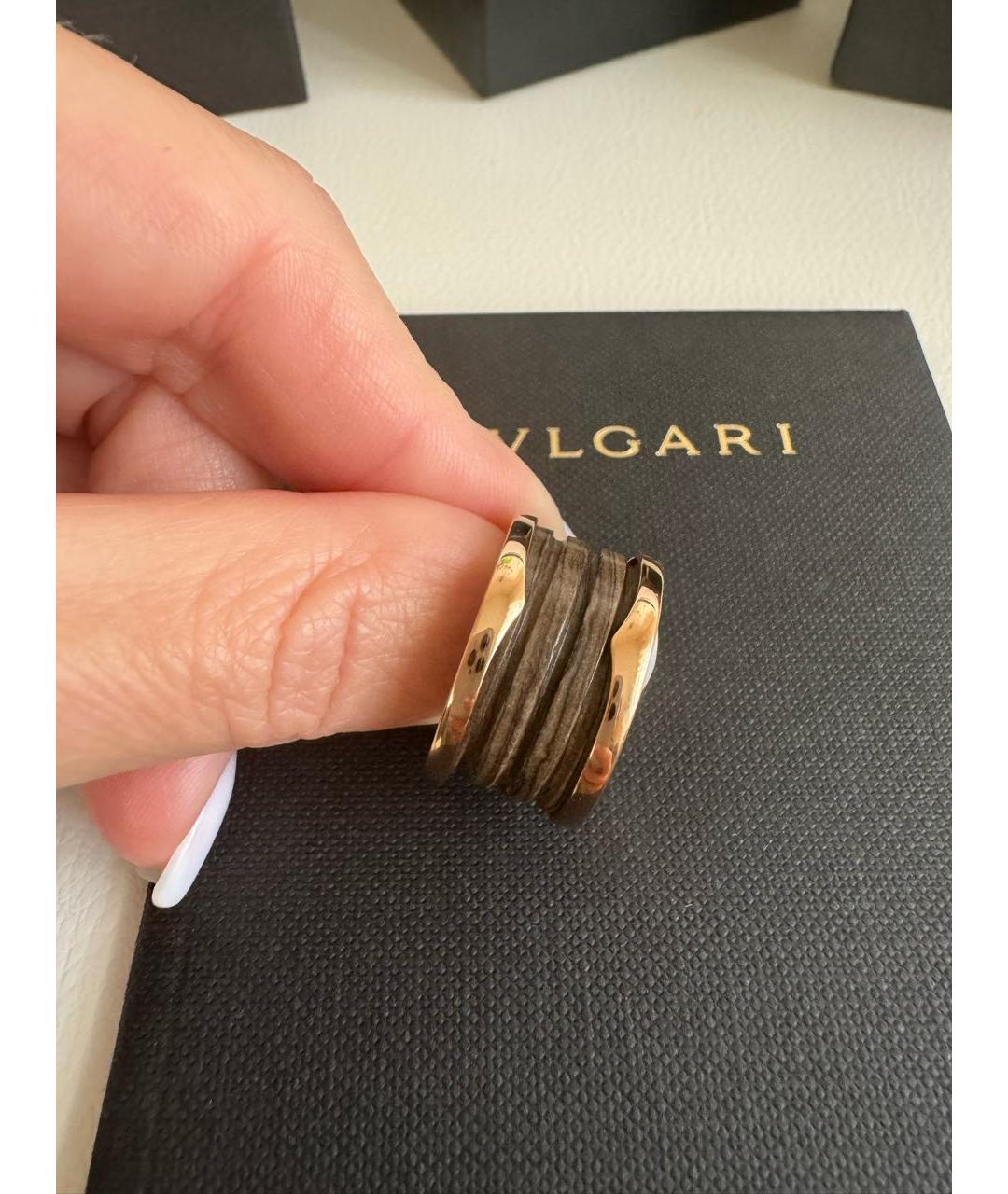 BVLGARI Коричневое кольцо из розового золота, фото 2