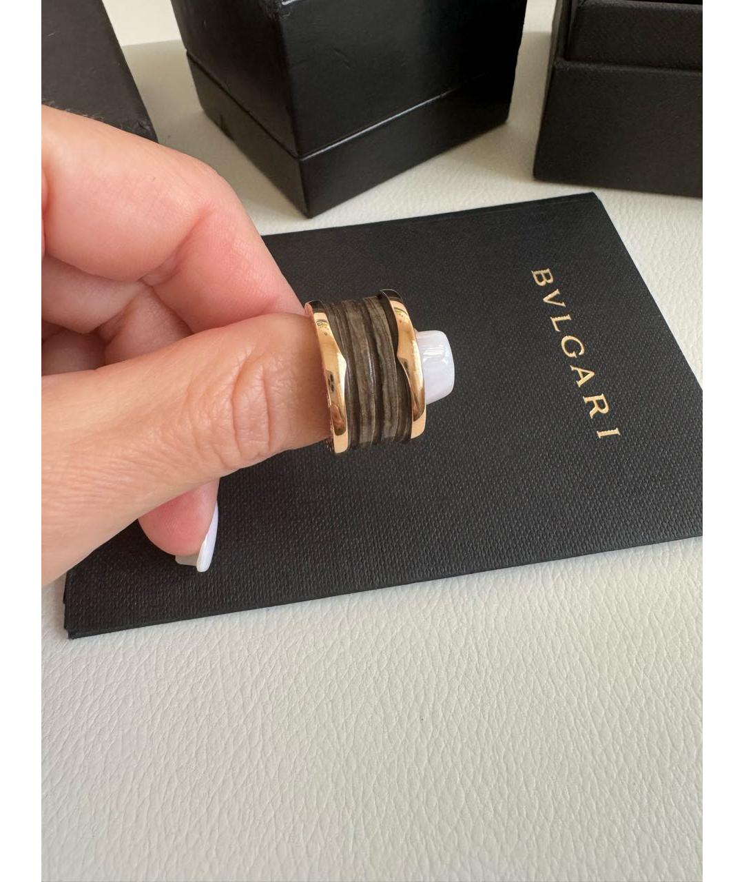 BVLGARI Коричневое кольцо из розового золота, фото 3
