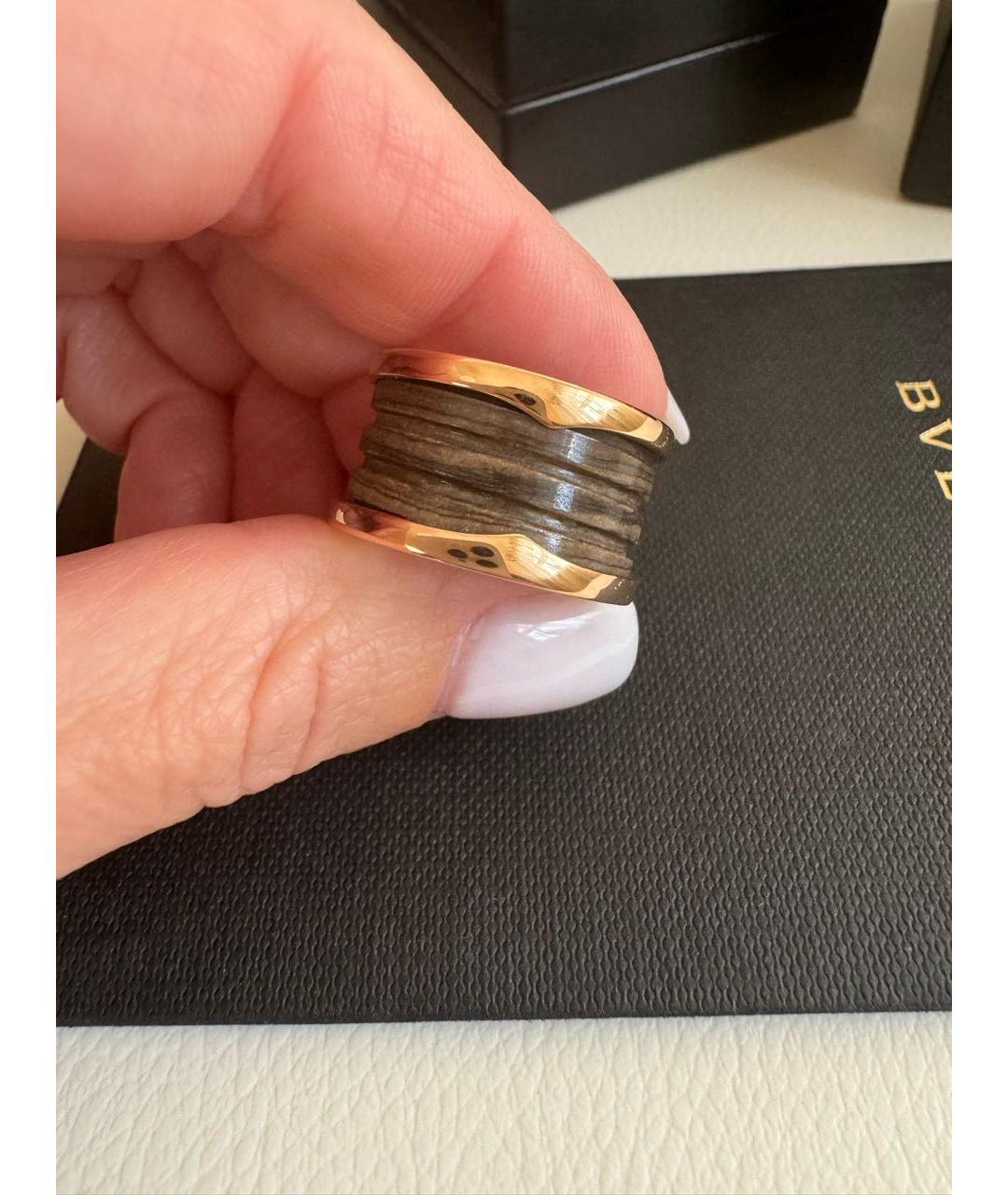 BVLGARI Коричневое кольцо из розового золота, фото 4